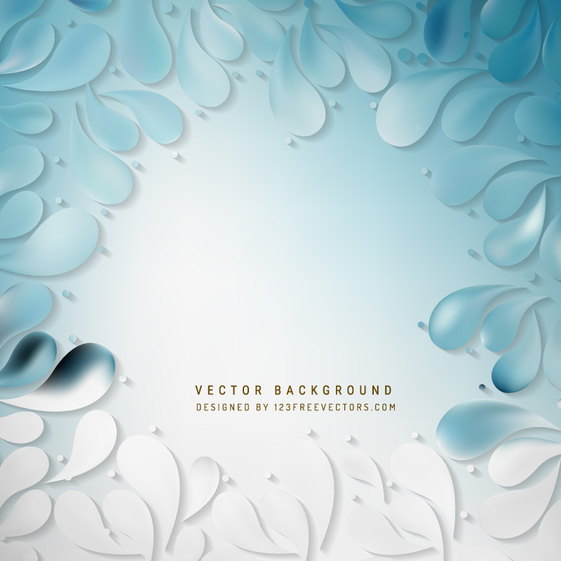 Blue Ornamental Drops Background