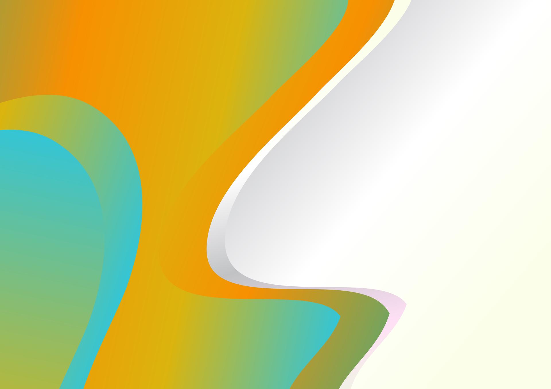 Abstract Blue and Orange Wave Business Background Illustration