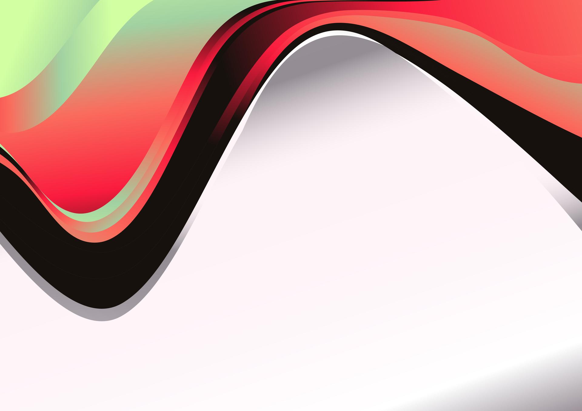 Black Red and Green Wave Business Presentation Illustration