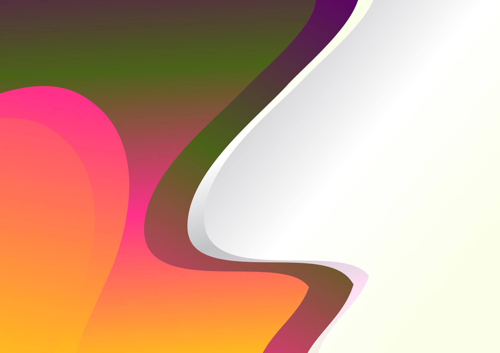 Green Orange and Pink Background Template Vector