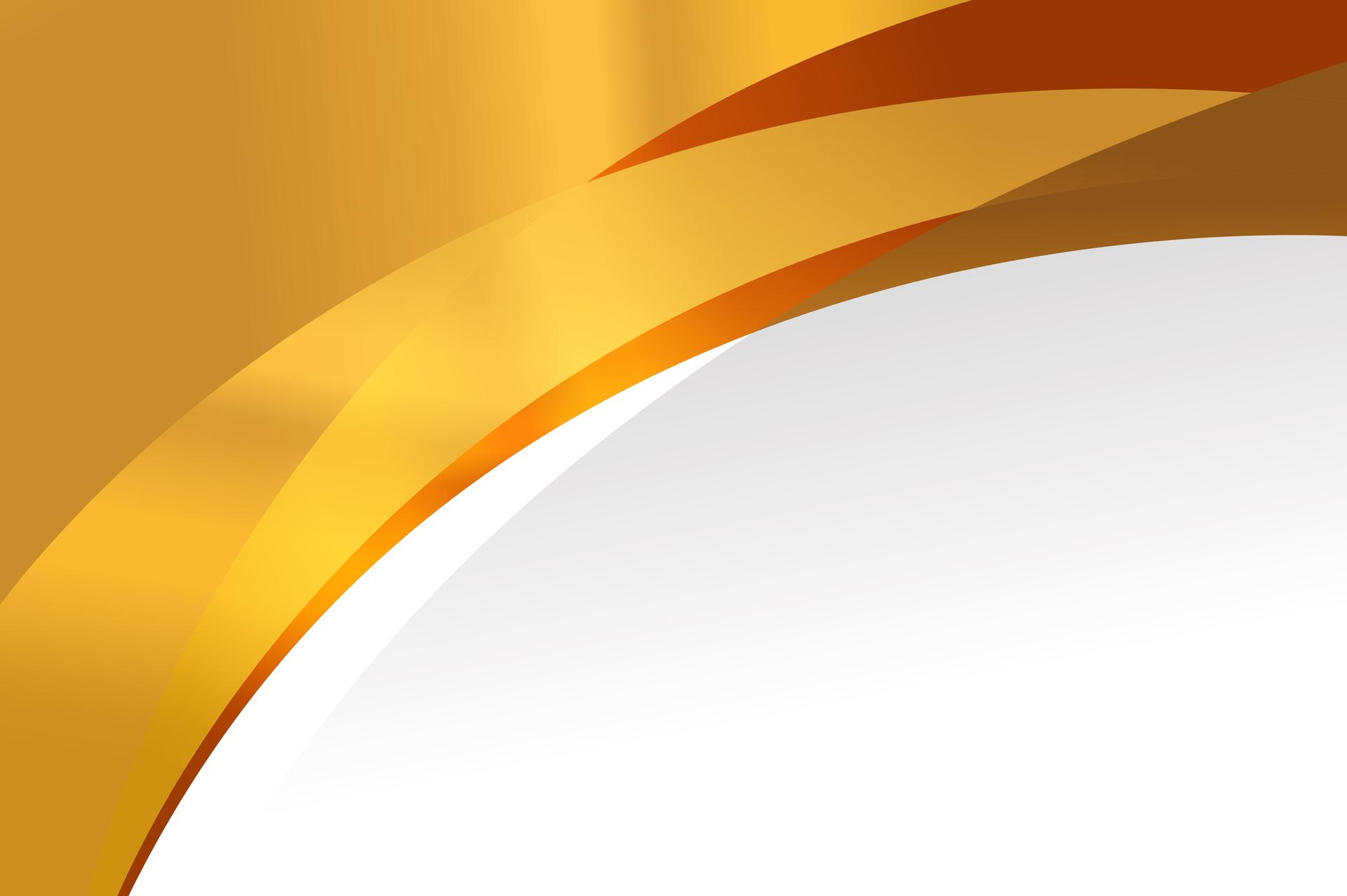 Gold and Orange Wave Business Brochure Background Image