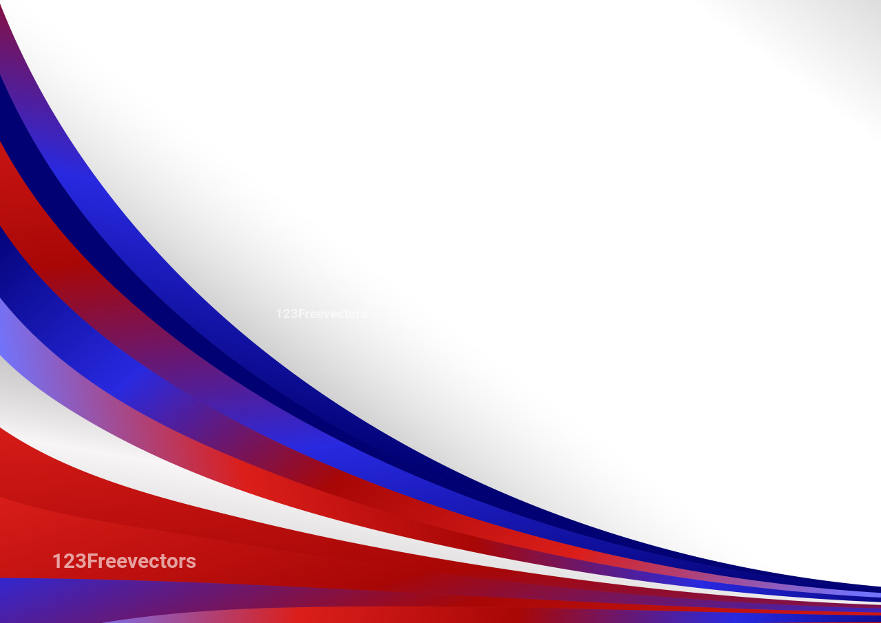 Red and Blue Wave Business Brochure Background Image