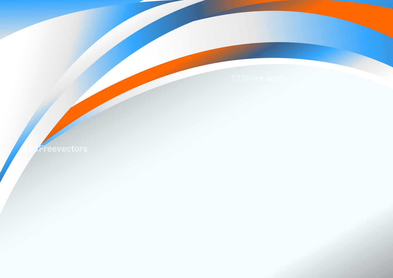 Blue Orange and White Blank Business Card Design Background