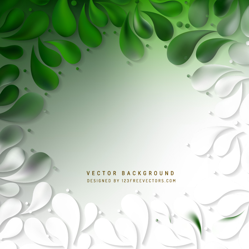 White Green Arc-Drop Background