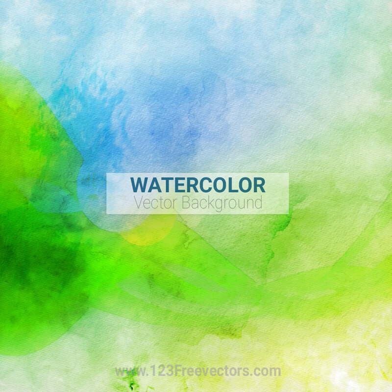 Abstract Blue and Green Watercolor Background Image