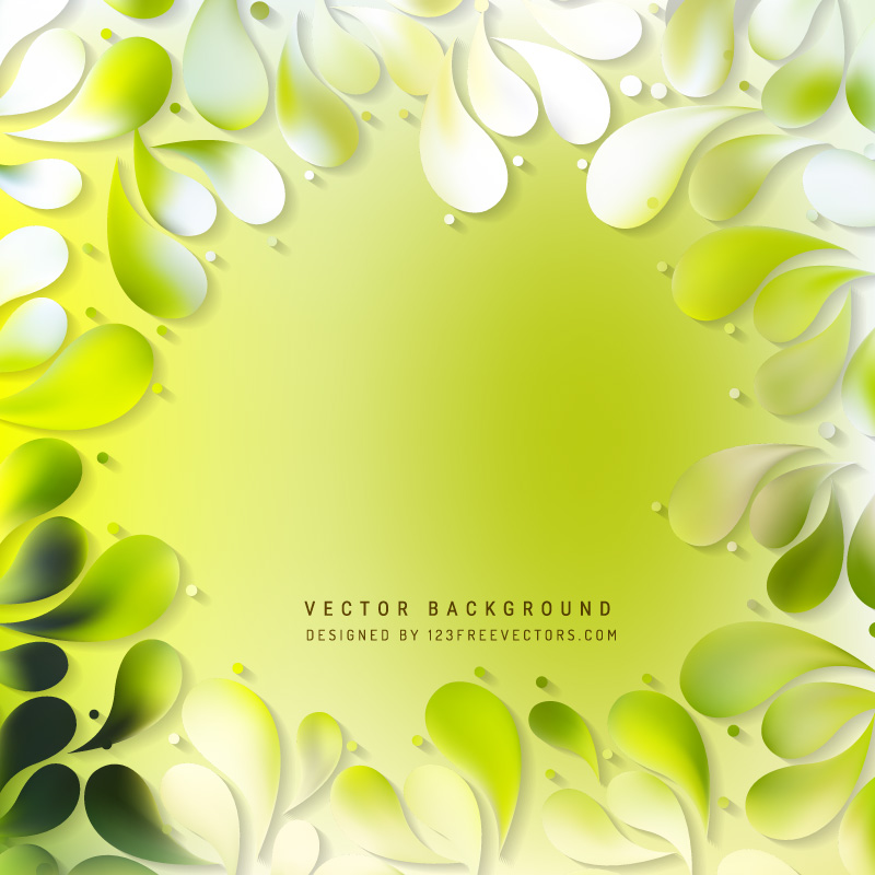 Yellow Green Ornamental Drops Background