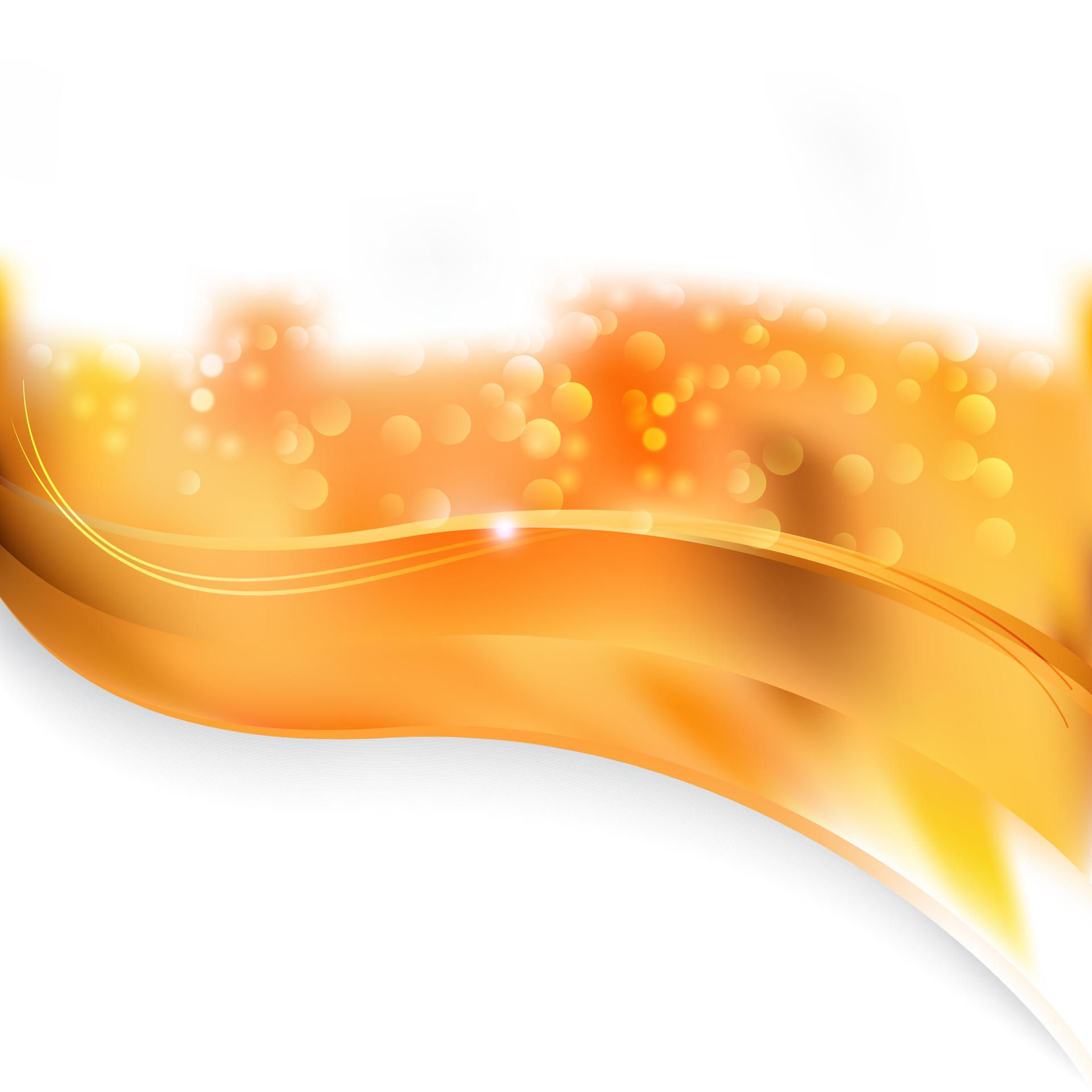 Orange and White Wave Border Business Background