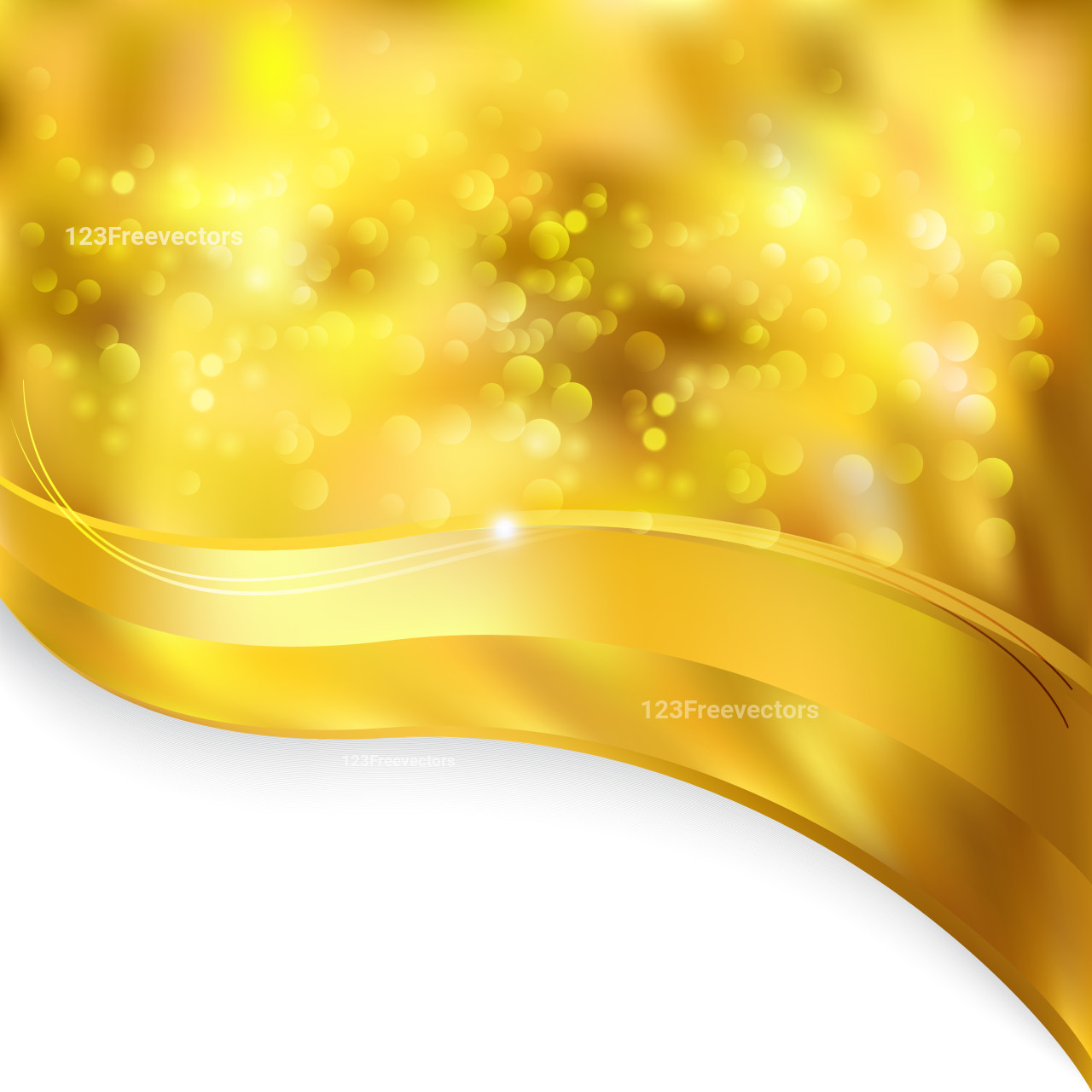 Orange and Yellow Wave Border Folder Background Vector Eps