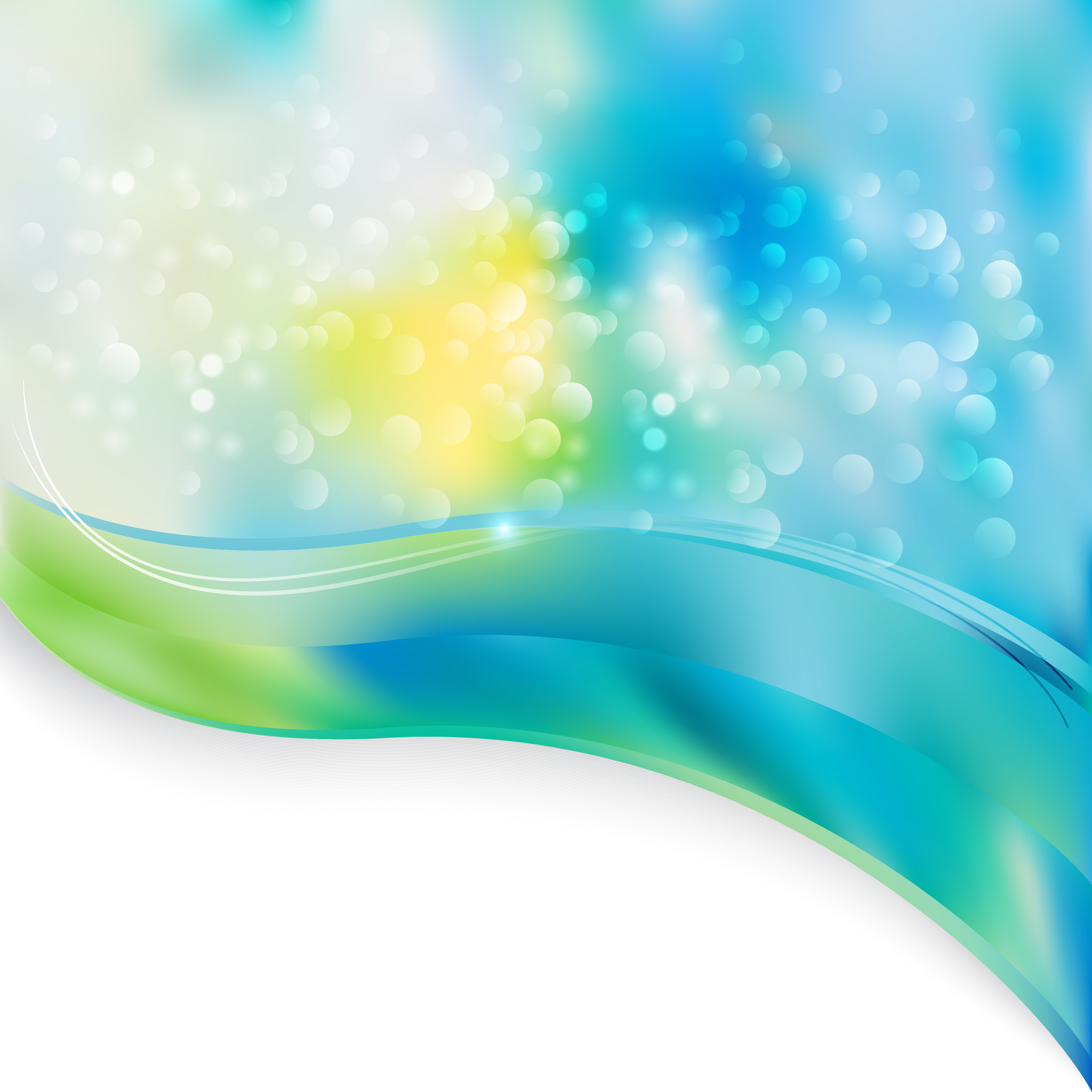 Abstract Blue and Green Wave