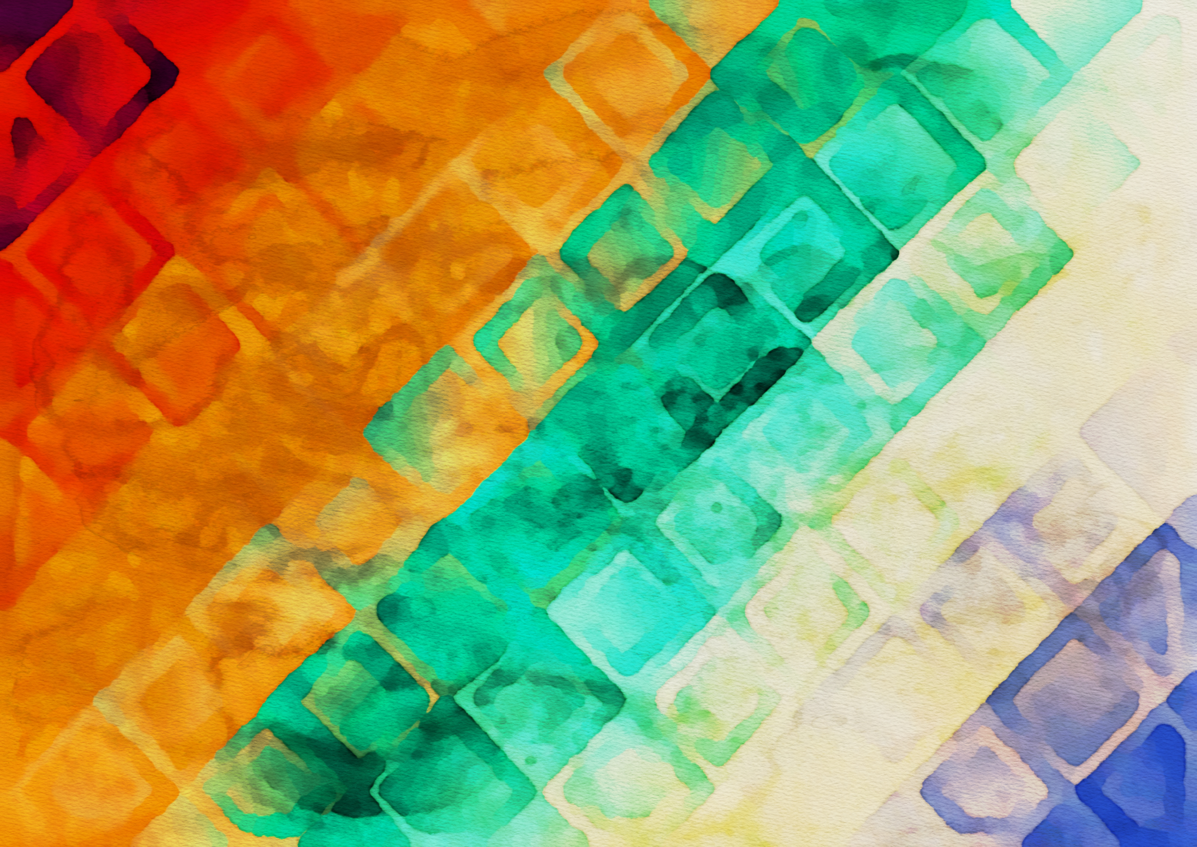 Watercolor Diamond Pattern
