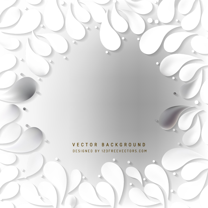 White Ornamental Drops Background