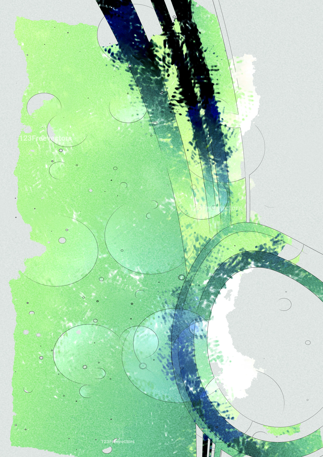 Abstract Watercolor Circles