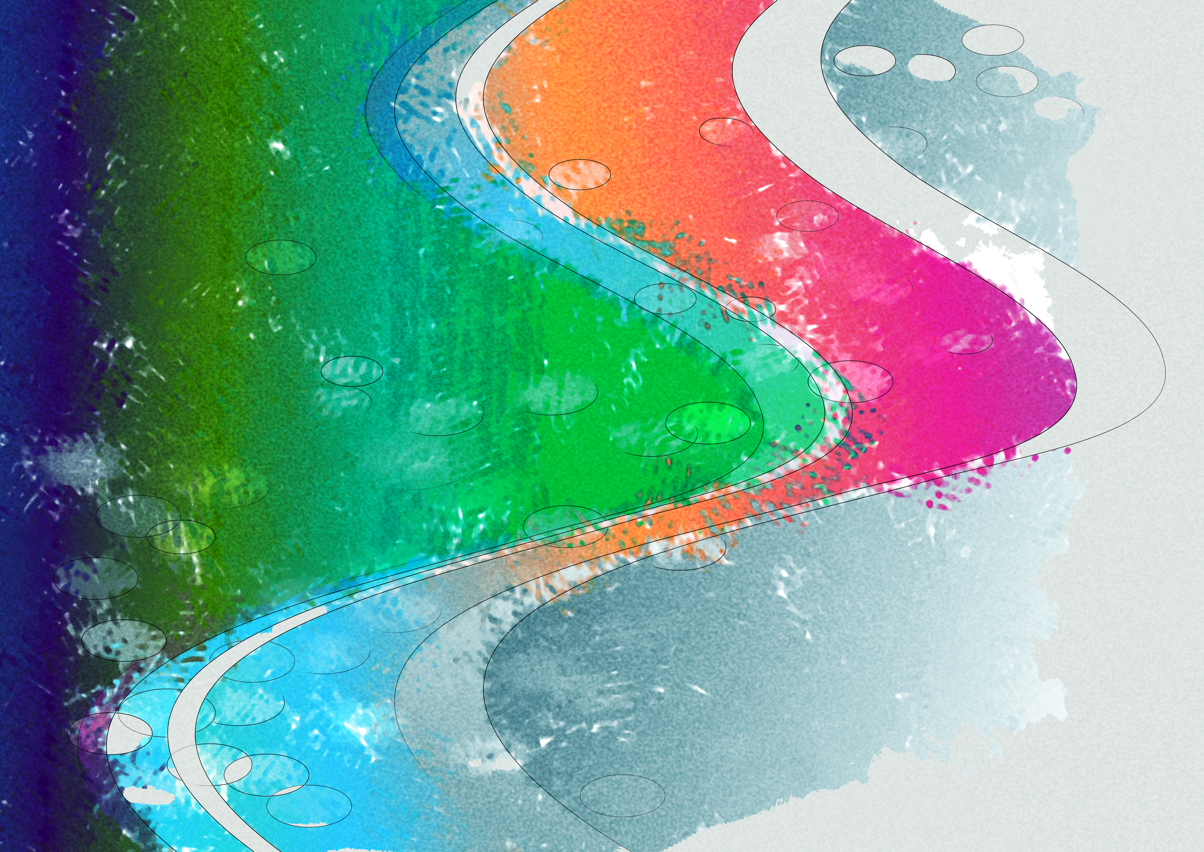 Abstract Watercolor Waves