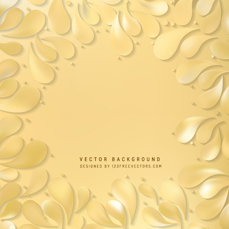 Abstract Light Orange Floral Ornamental Drops Background