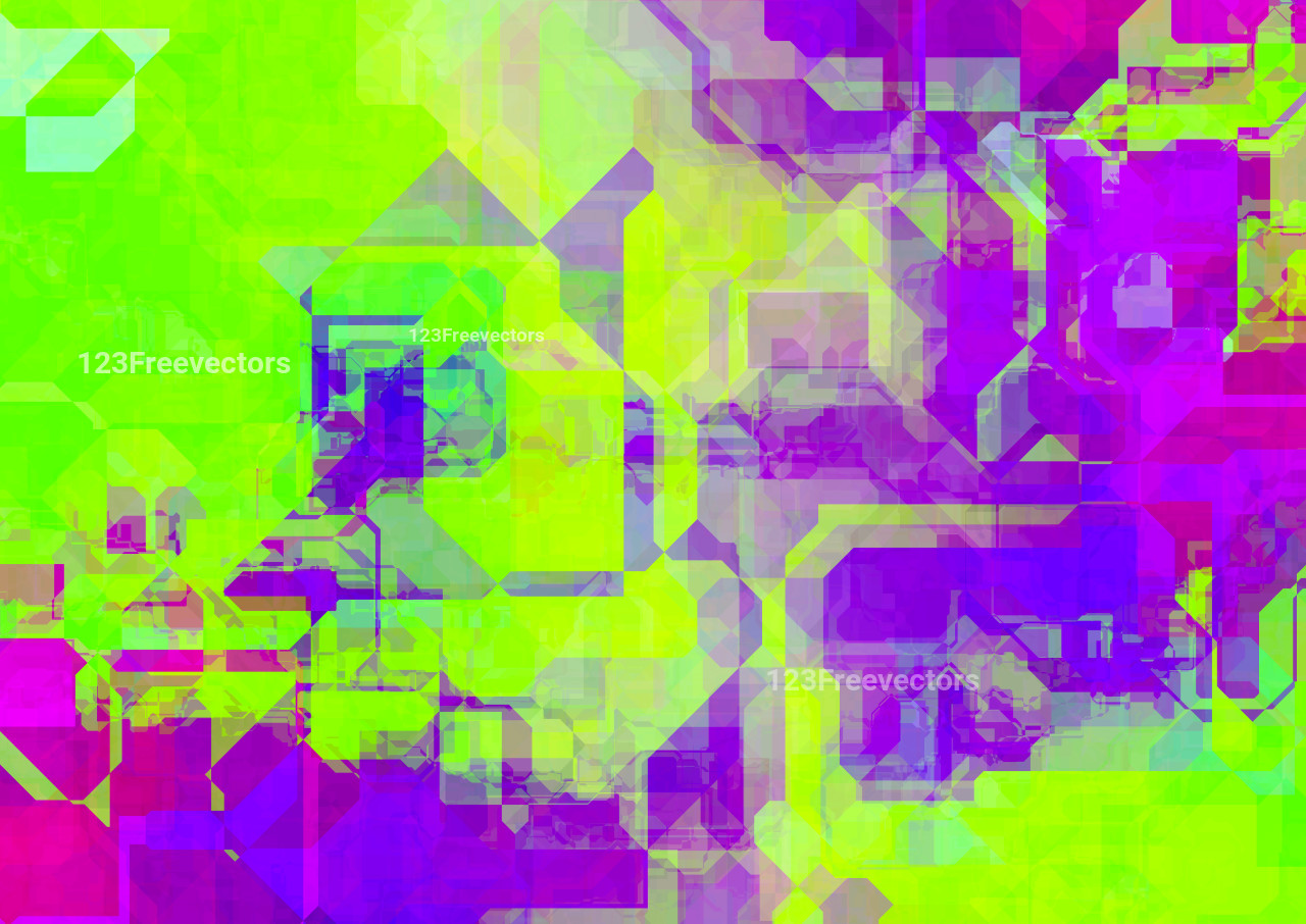 Abstract Geometric Neon Design