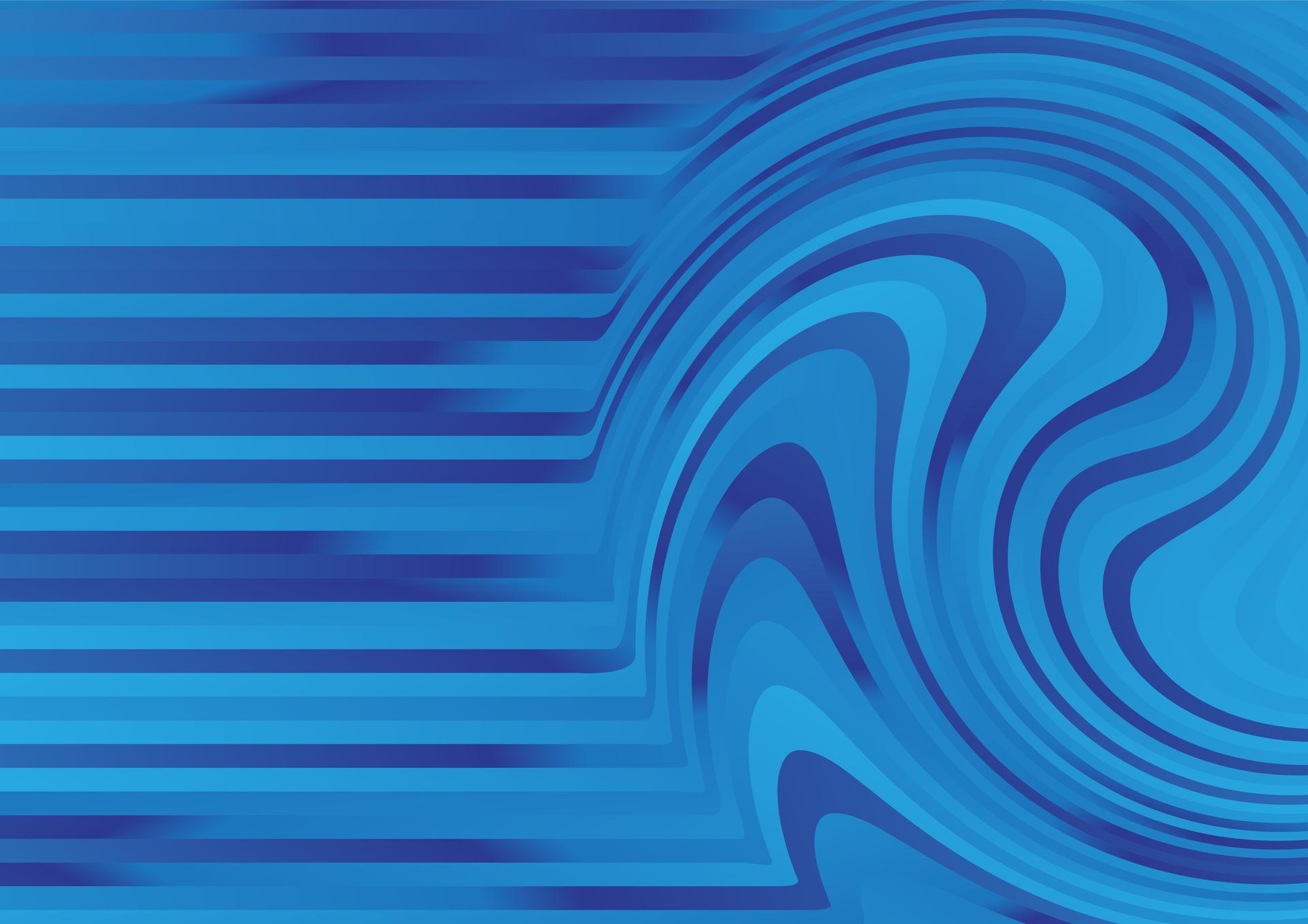 Blue Gradient Curved Ripple Lines Background