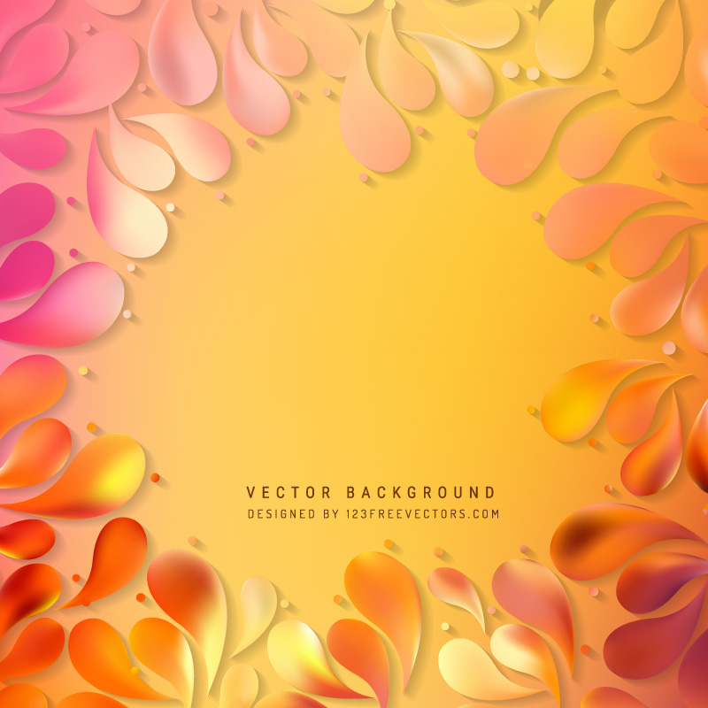Yellow Orange Arc-Drop Background