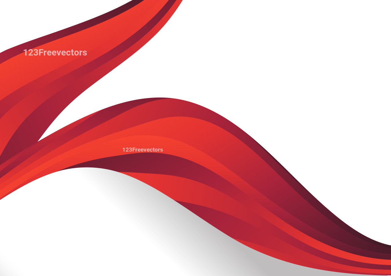 Red Wave Background with Copy Space for Your Text