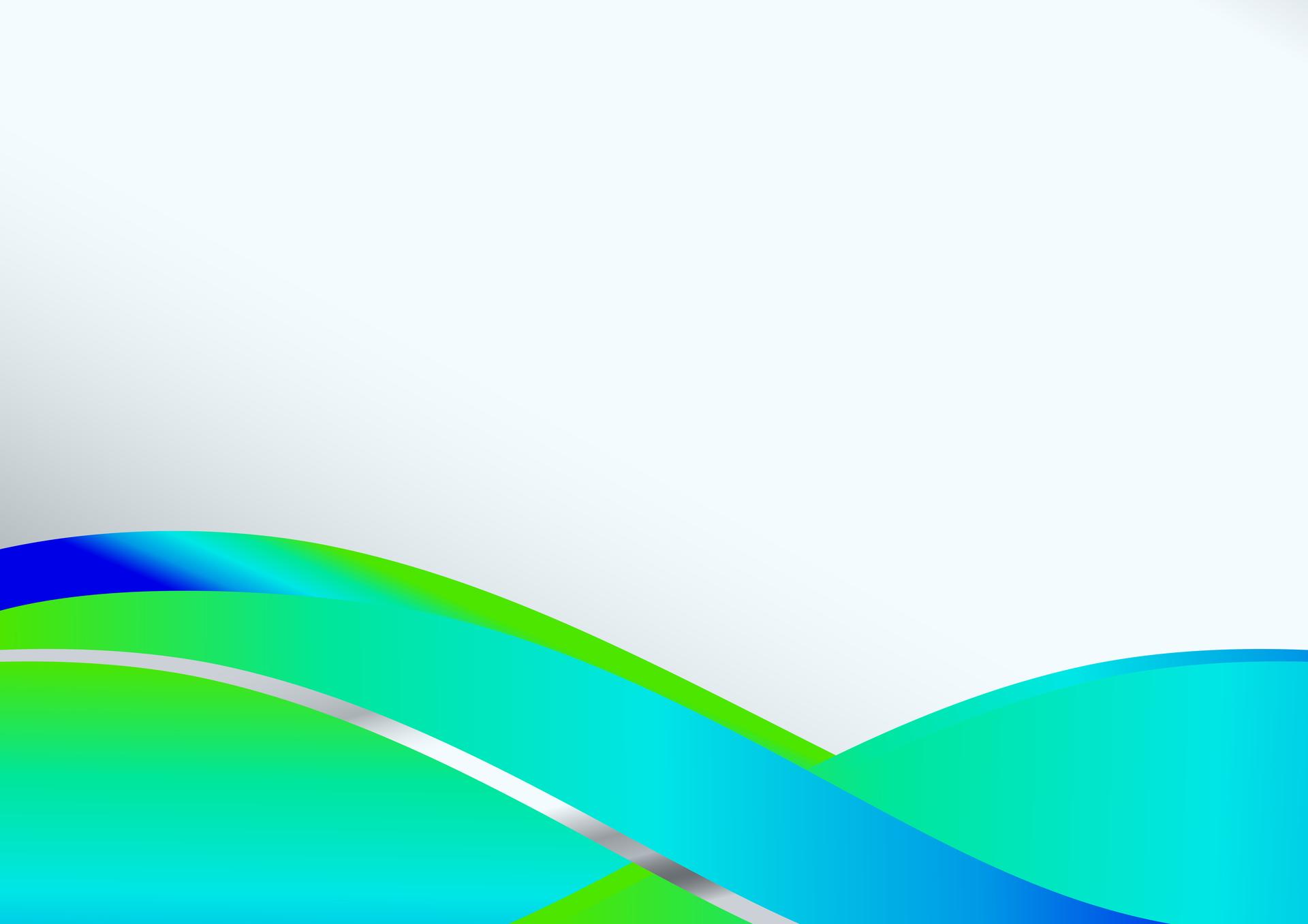 Blue and Green Wave Background with Space for Your Text Vector Image