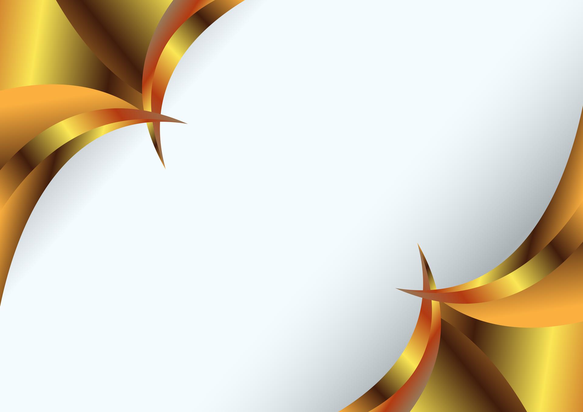 Abstract Gold and Orange Wavy Background with Space for Your Text