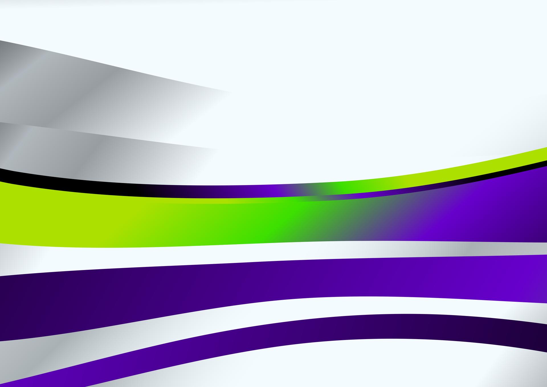 Purple and Green Wave Background Template with Space for Your Text