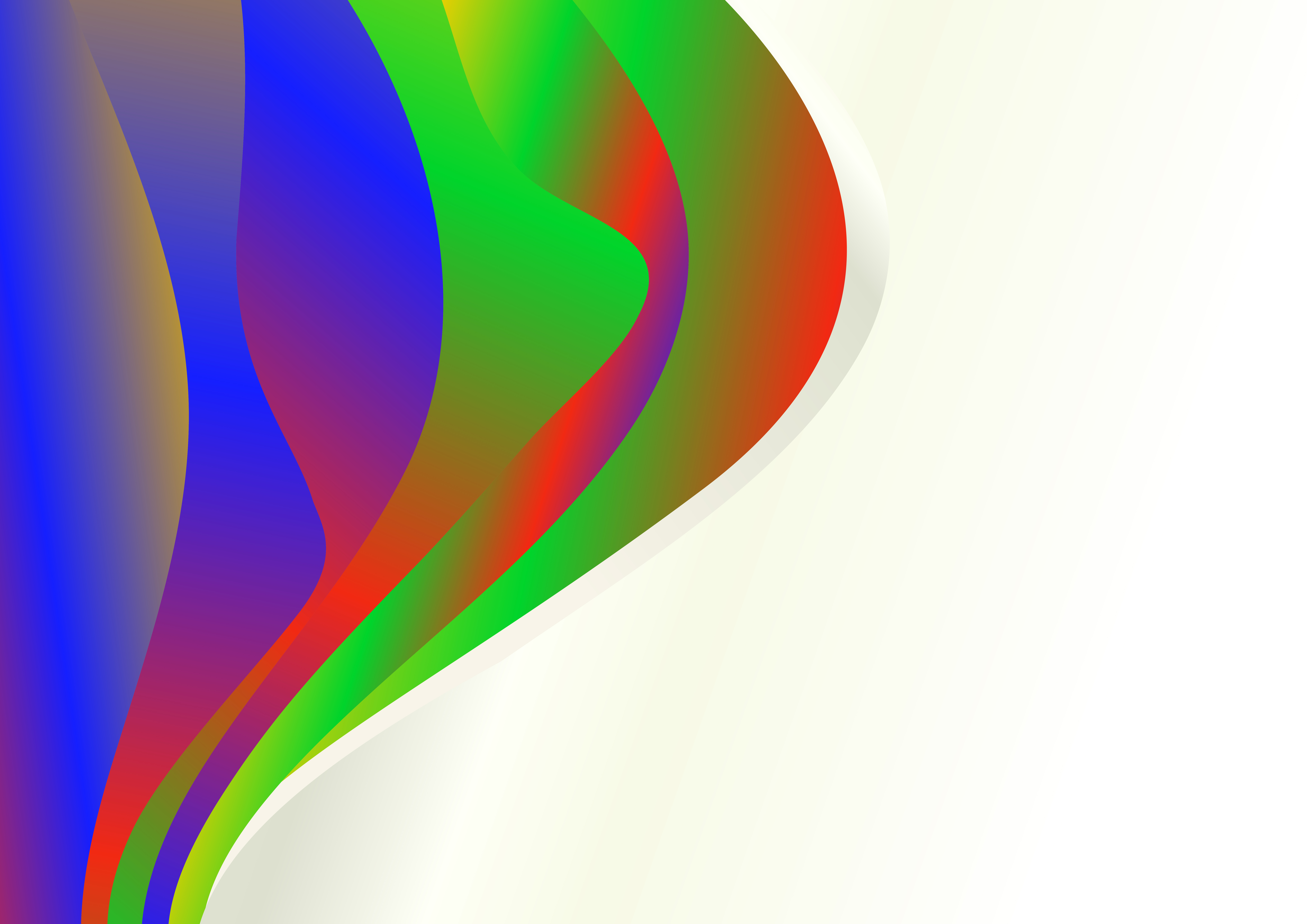 Red Green and Blue Wave Background with Copy Space for Your Text Vector Art