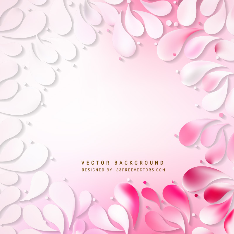 Light Pink Decorative Floral Drops Background
