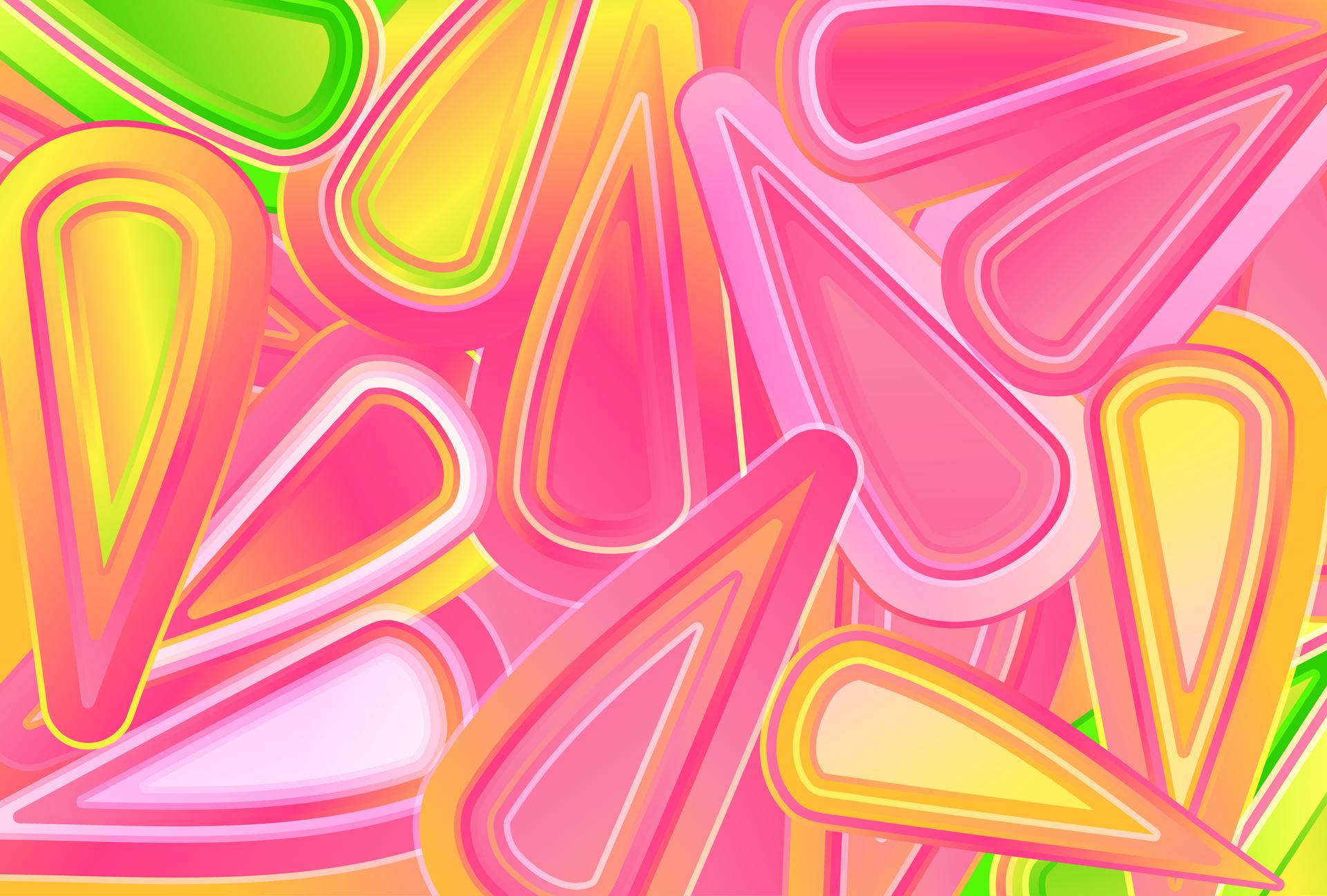 Pink Green and Yellow Fluid Color Poster Background Vector Image