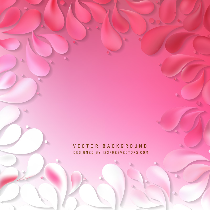 Pink White Ornamental Drops Background