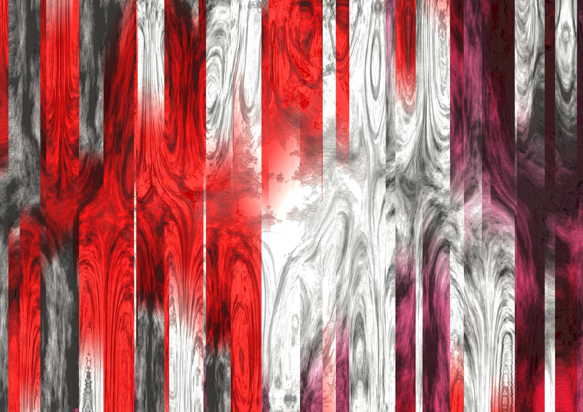 Red and Gray Abstract Strips