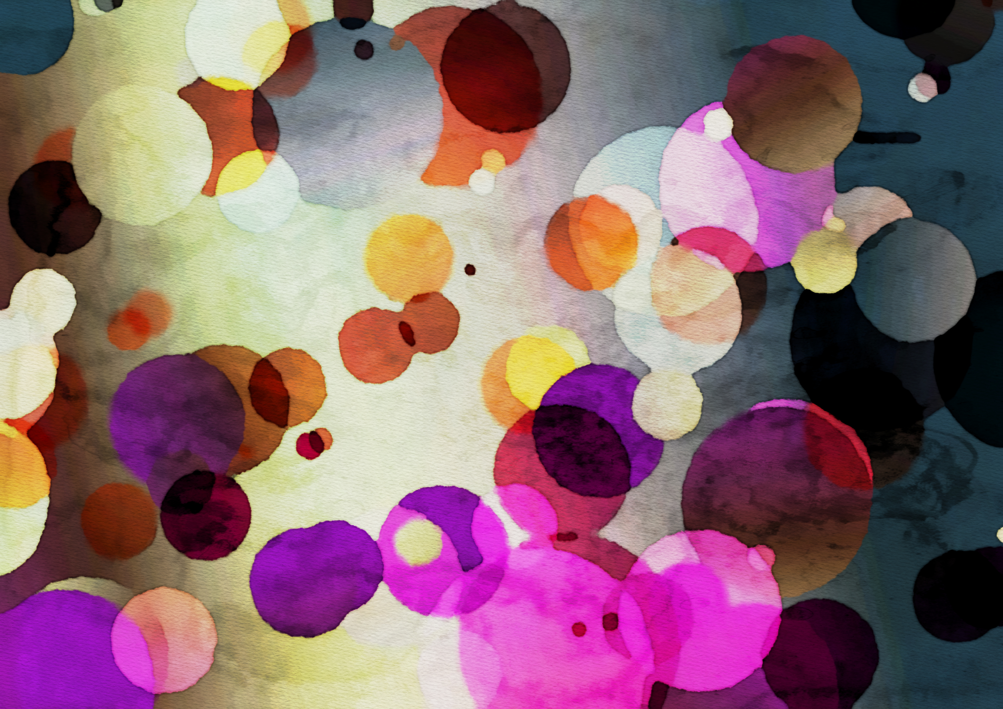 Abstract Watercolor Circles