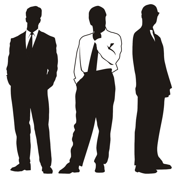 Silhouettes of Businessman