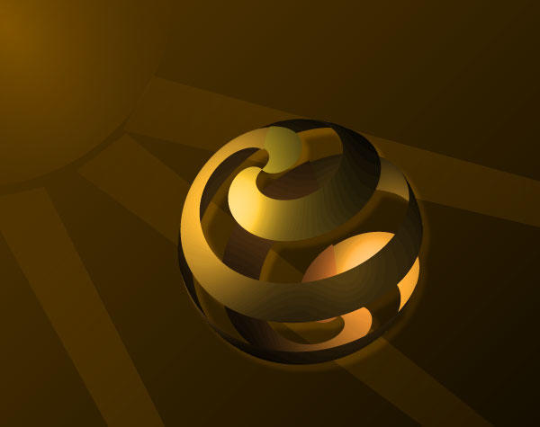 Free Vector Background with Golden Sphere