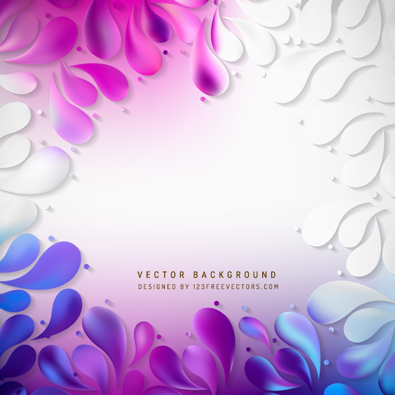 Blue Purple Ornamental Drops Background