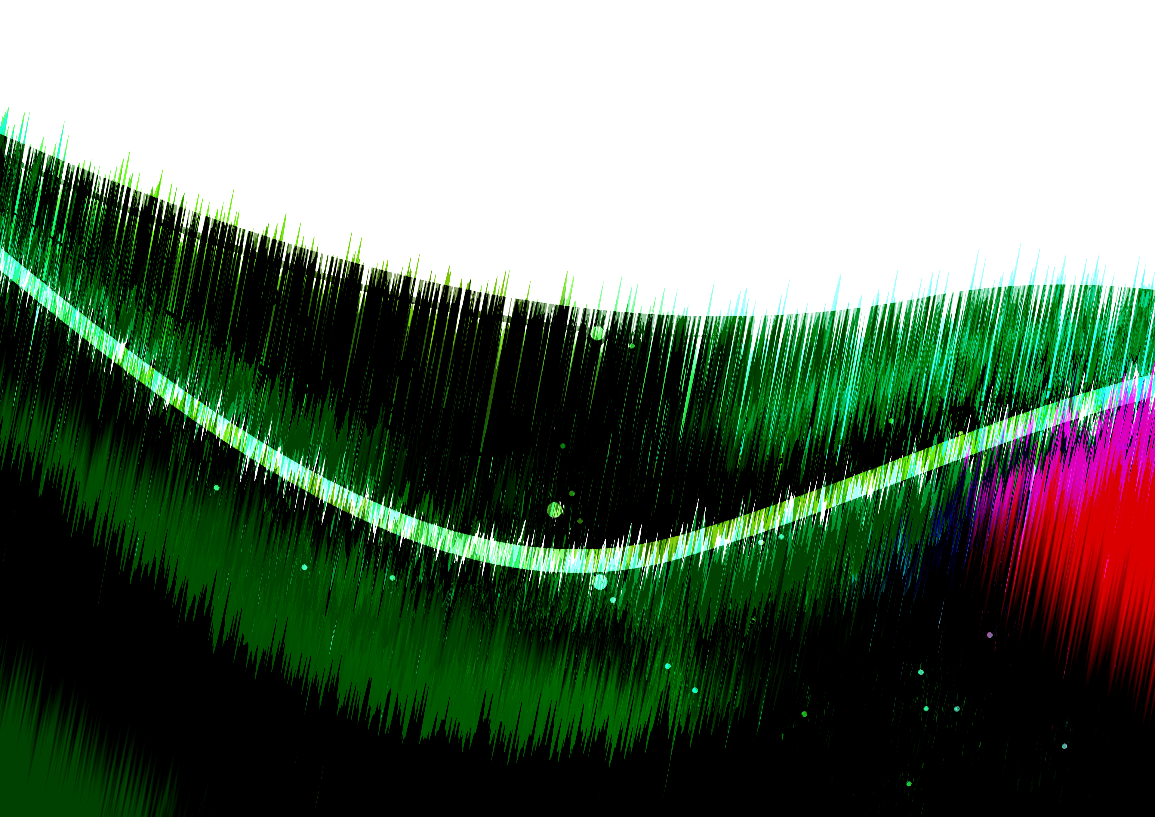 Abstract Green Curve