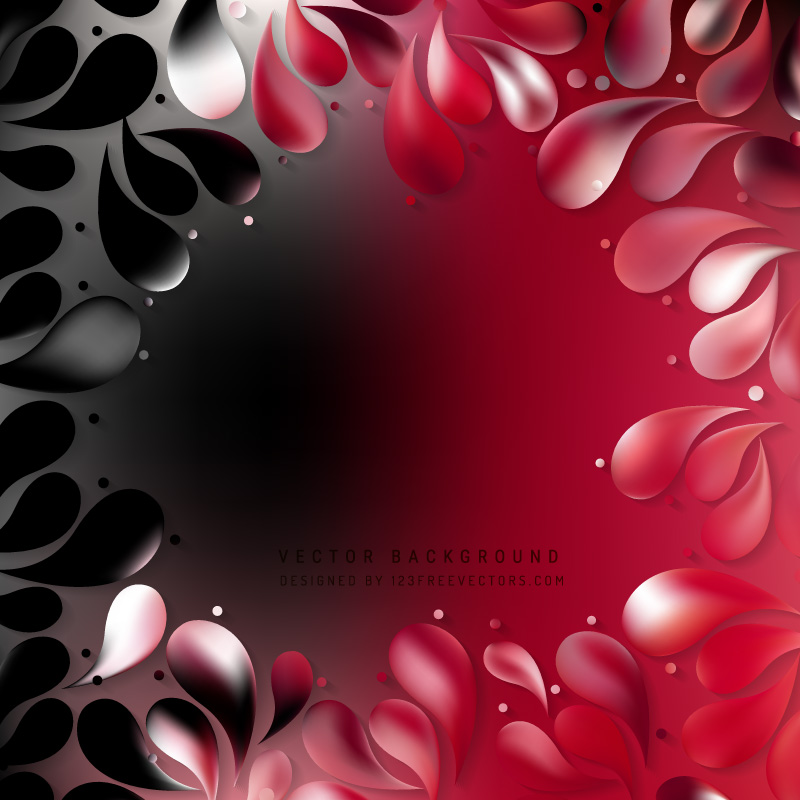 Red Black Arc-Drop Background Design
