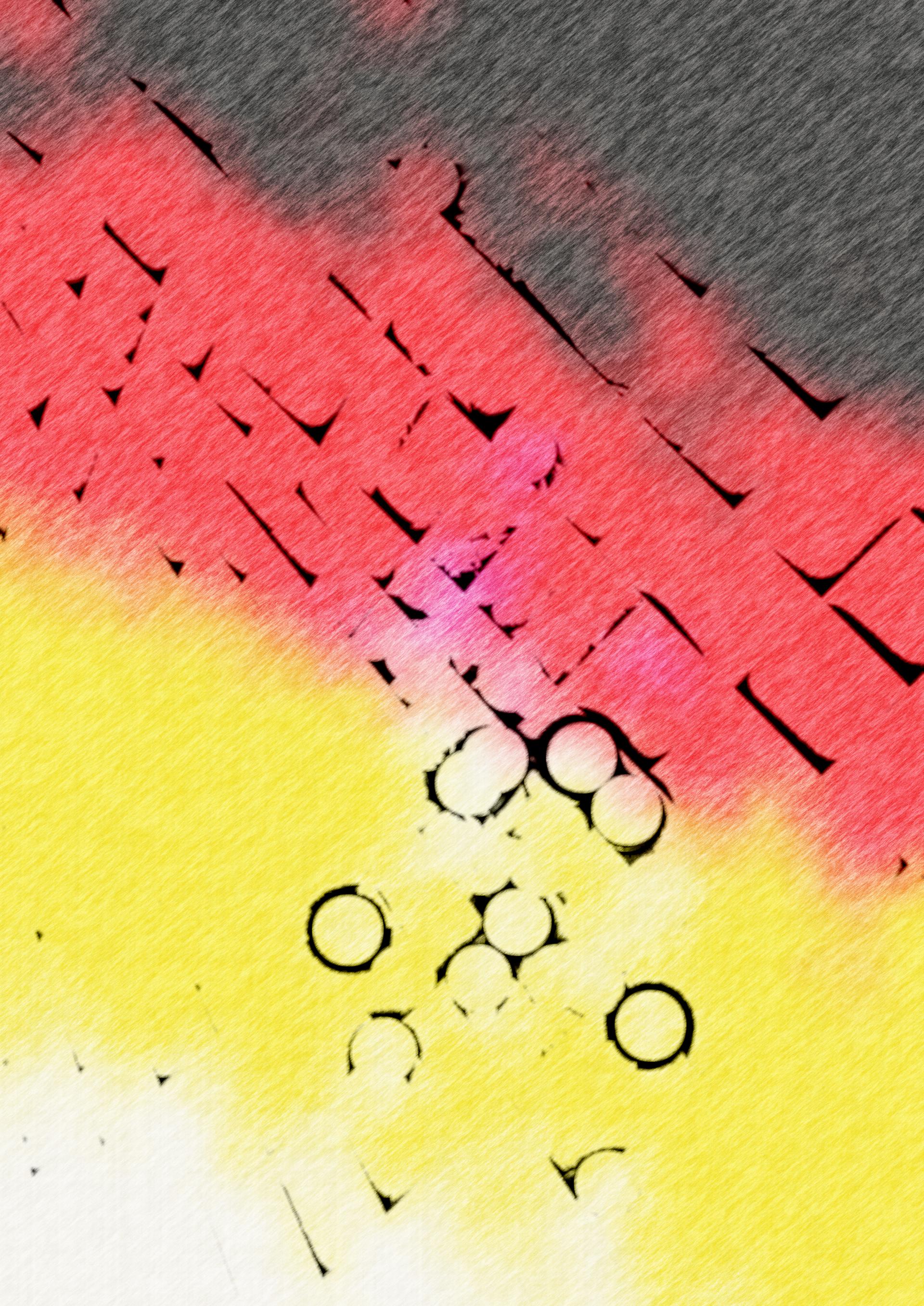 Abstract Grey Red and Yellow Background Texture