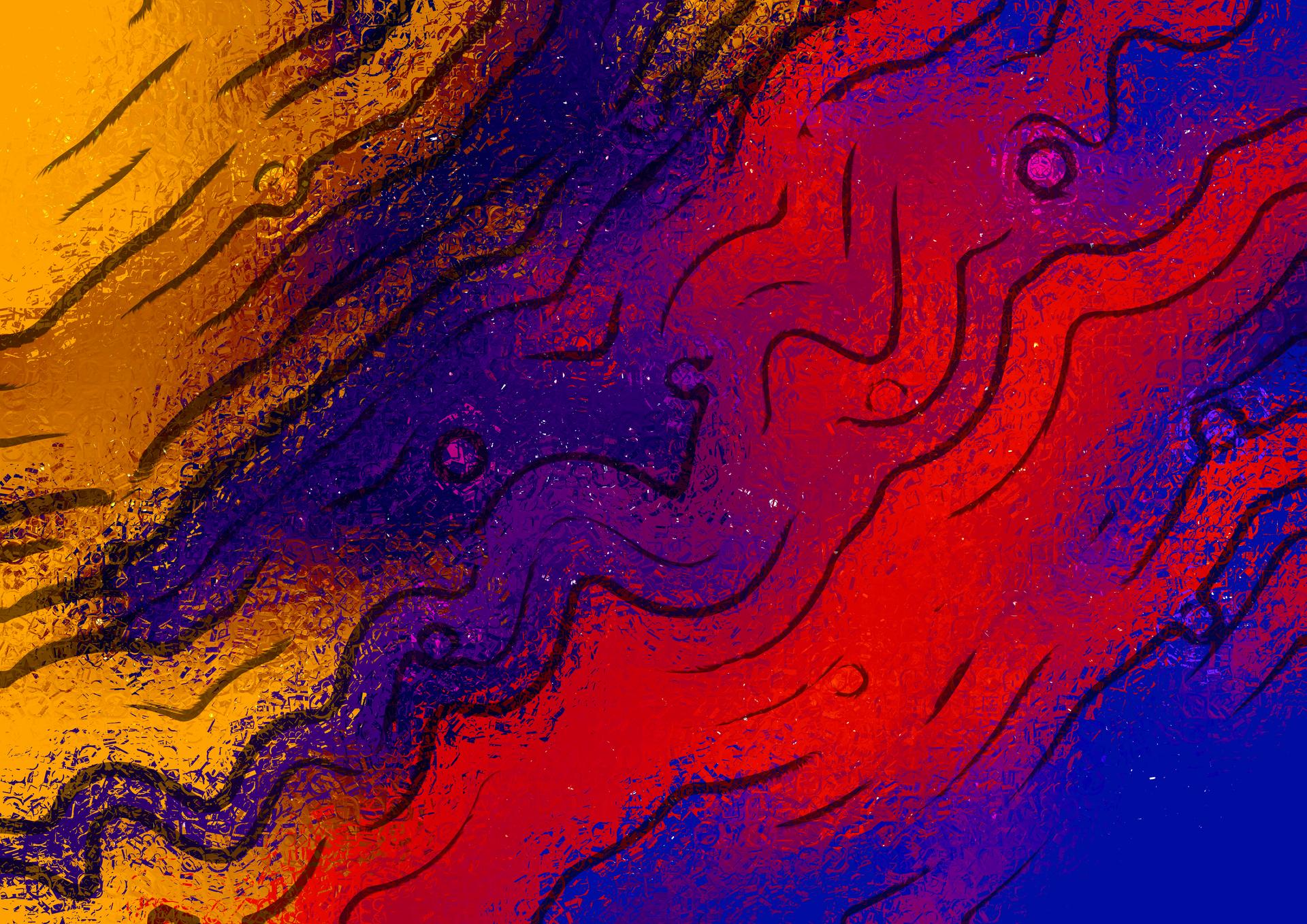 Abstract Red Orange and Blue Texture Background Design