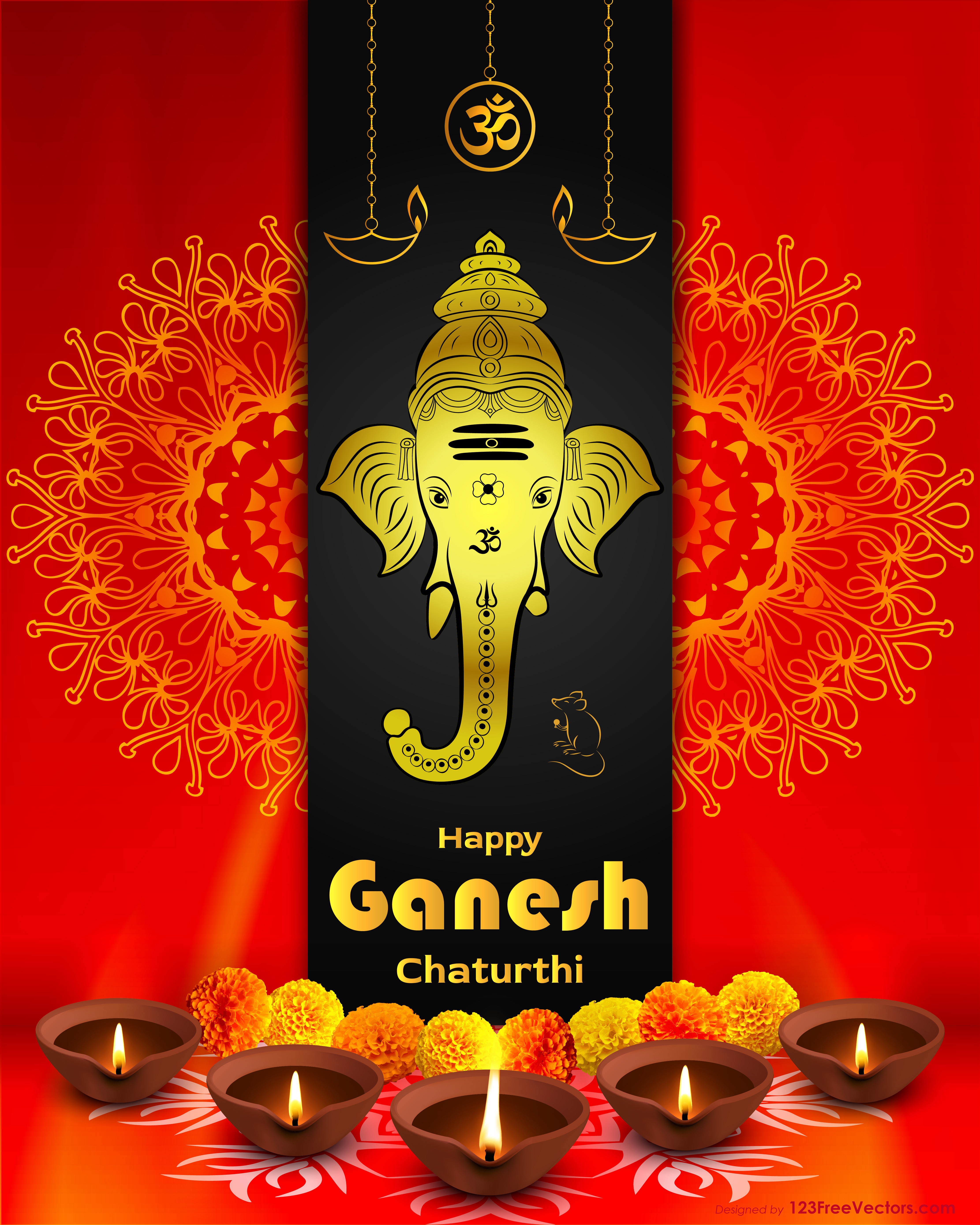 Free Ganesh Chaturthi Background Vector