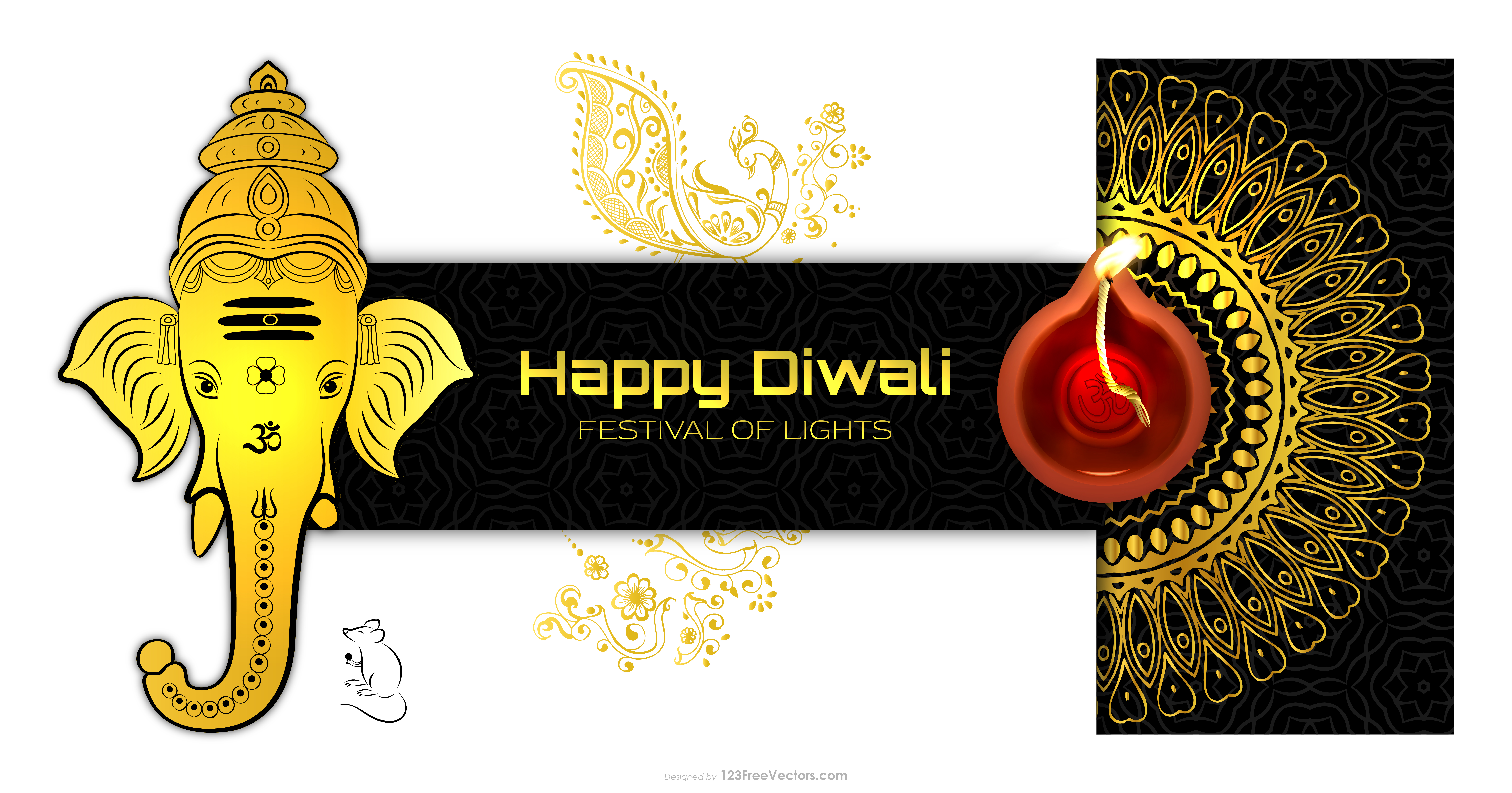 Happy Diwali Greeting Cards Design 2 iPhone Wallpapers Free Download