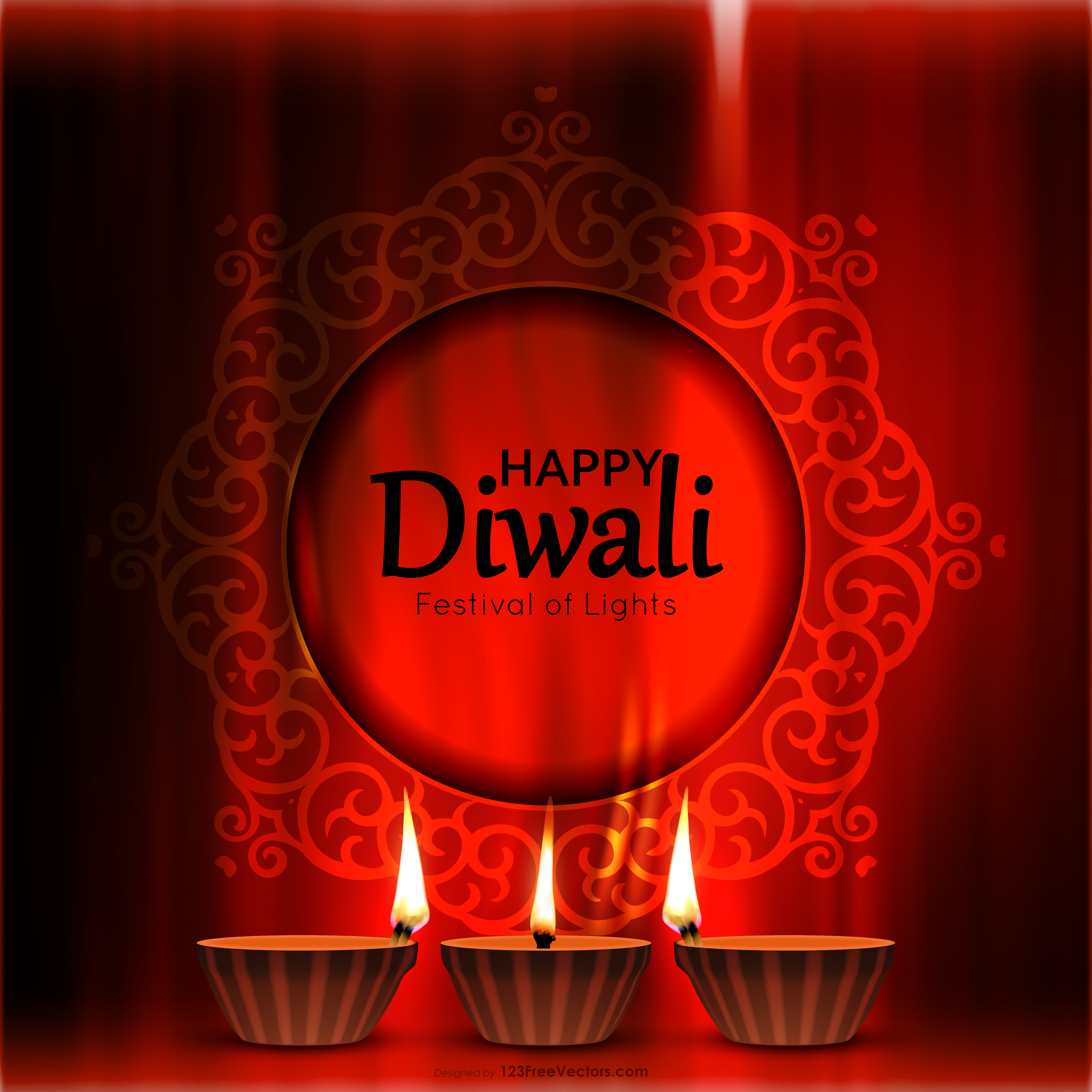 Free Diwali Background Vector Image