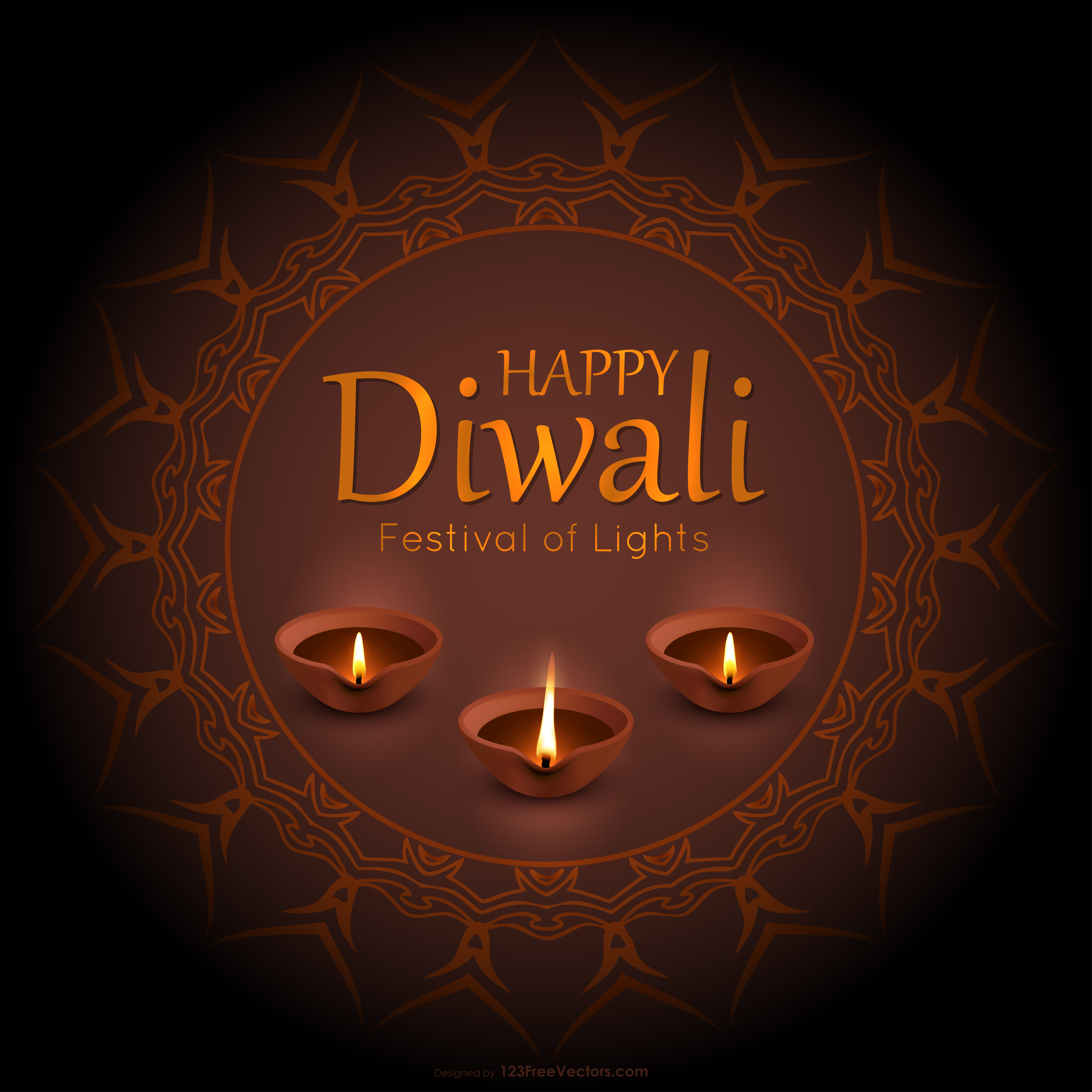 Free Diwali Diya Background