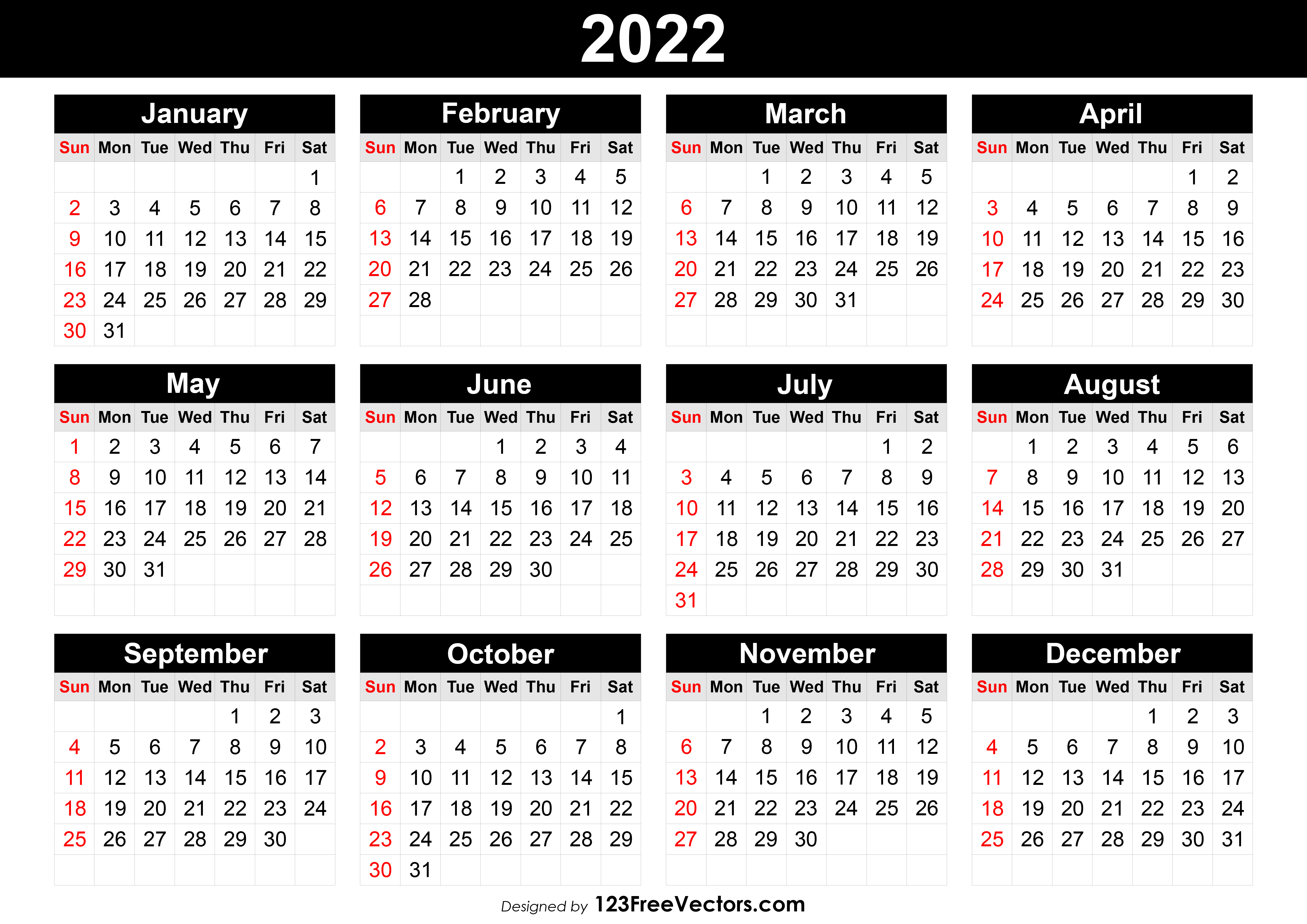 Editable Calendar 2022 Free Editable Calendar 2022