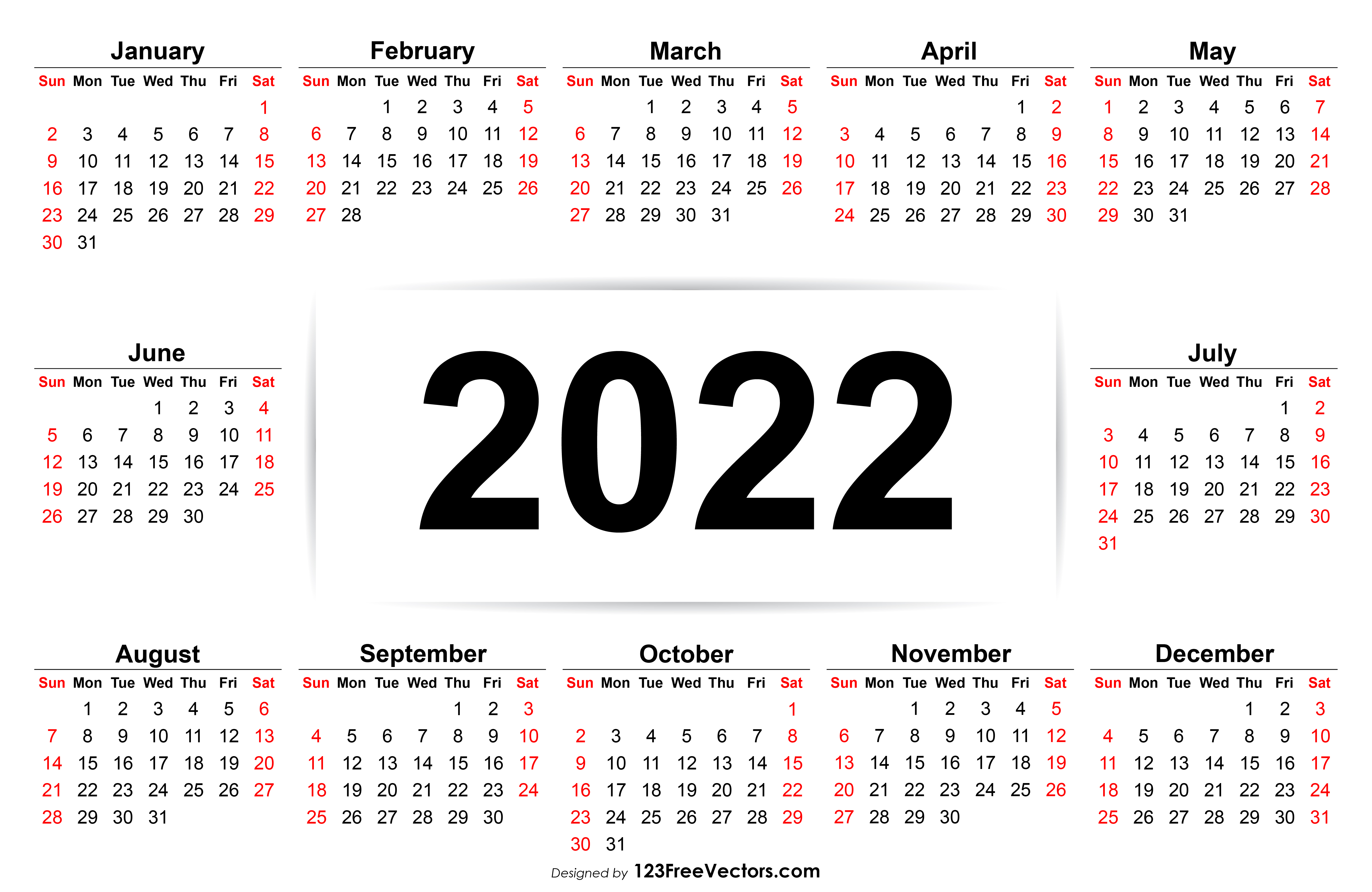 Calendar 2022 Template