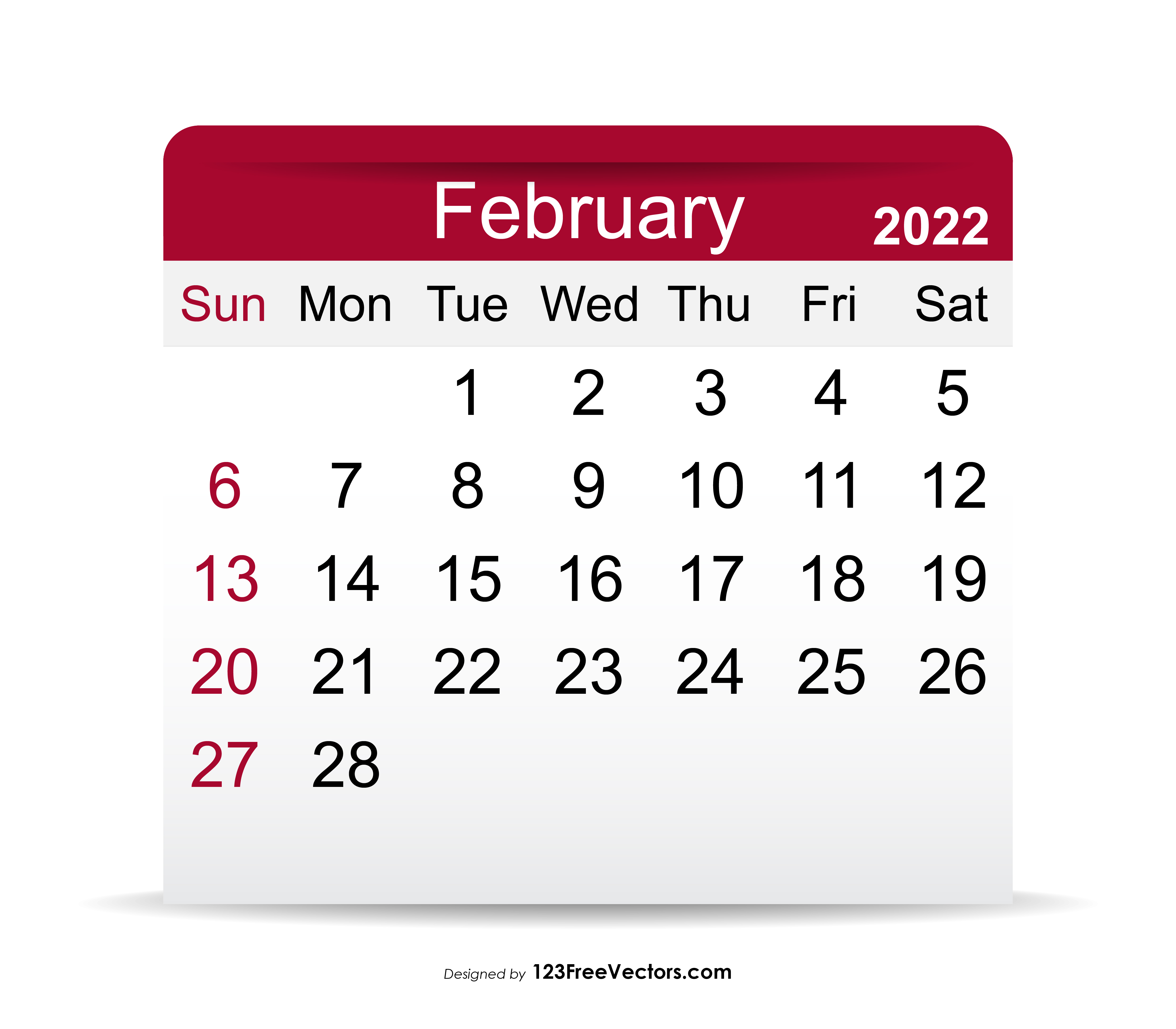 February Calendar 2022 Free February 2022 Calendar