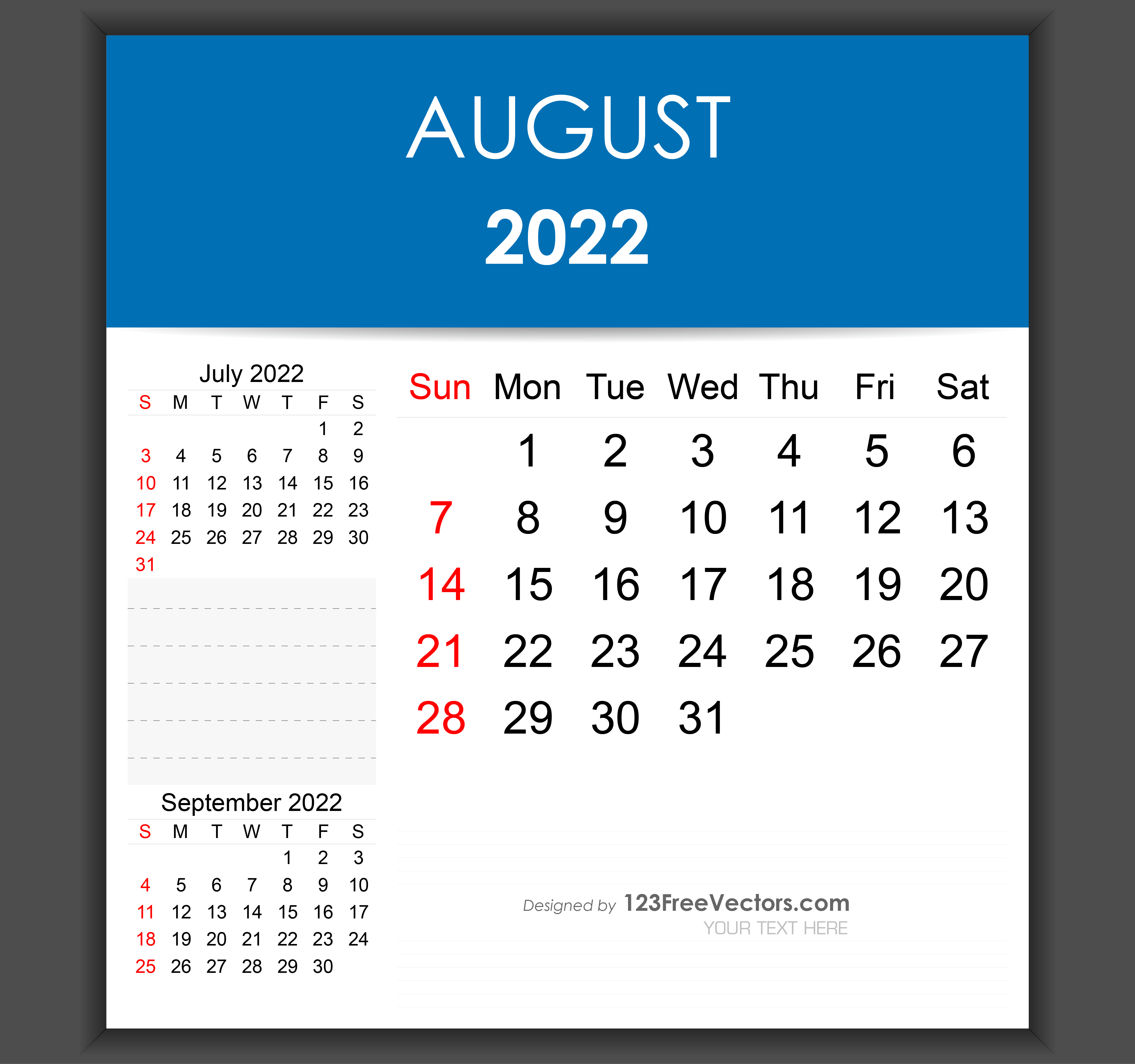 Editable August 2022 Calendar Free Editable August 2022 Calendar Template