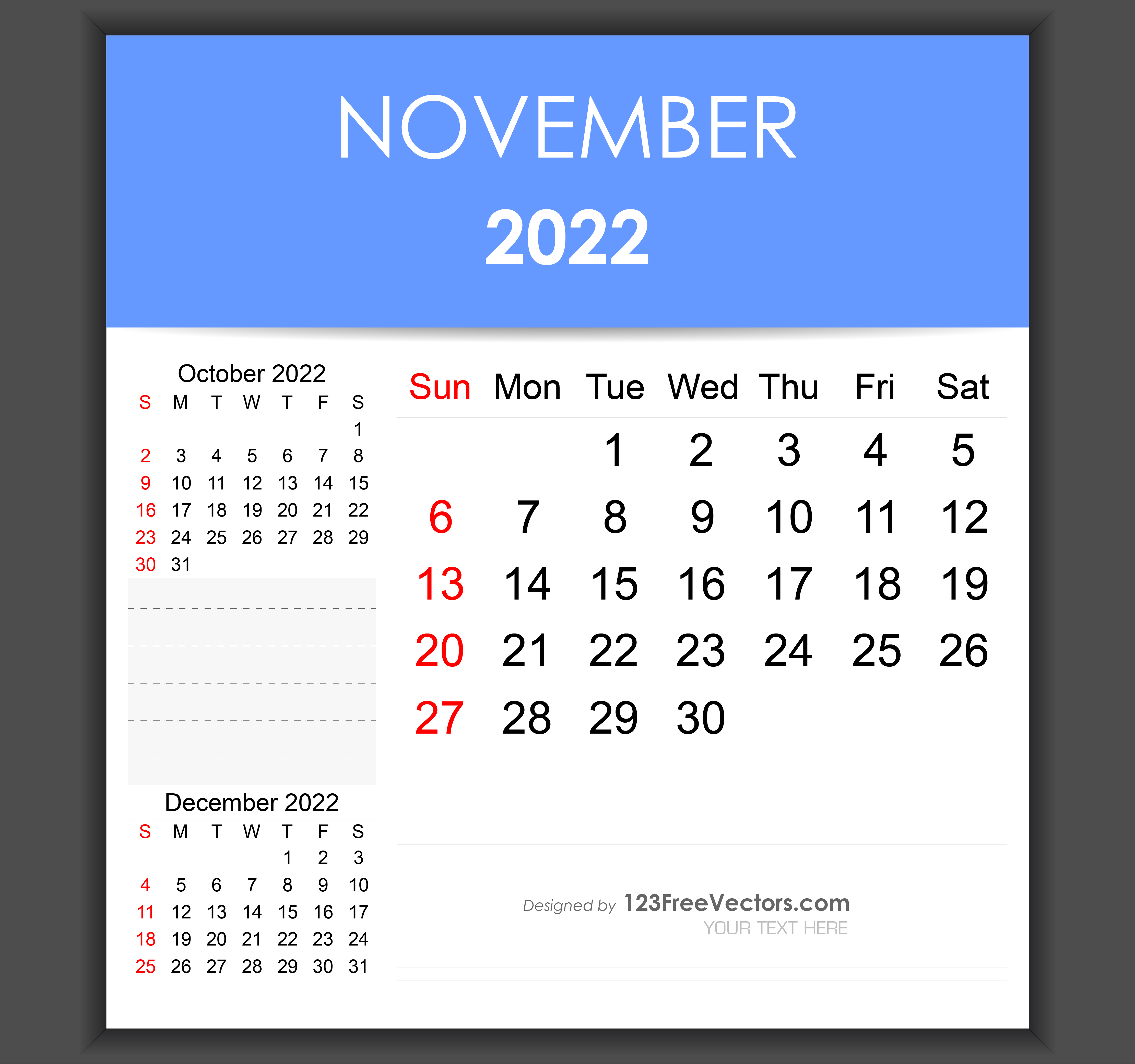 November 2022 Editable Calendar Free Editable November 2022 Calendar Template