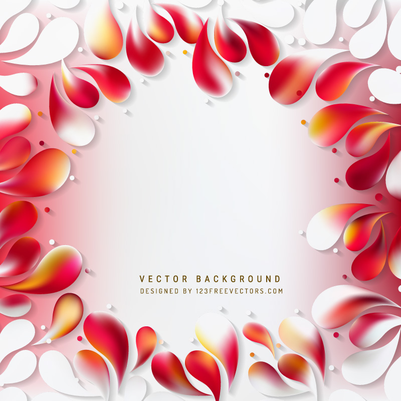 Red White Ornamental Drops Background