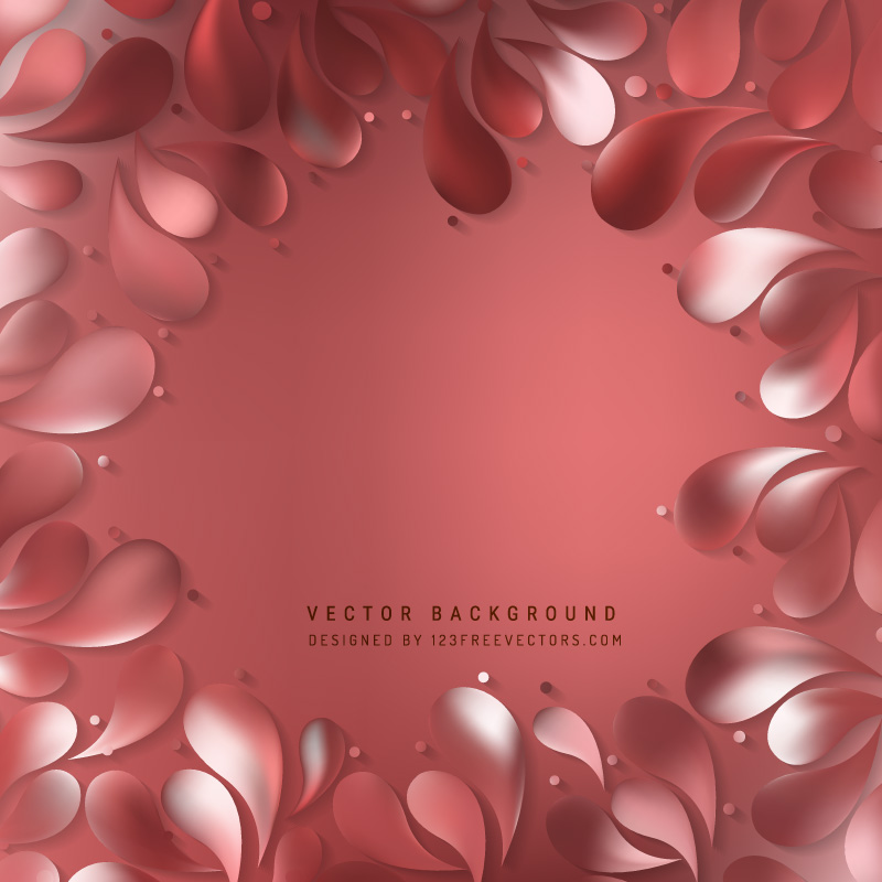 Abstract Red Ornamental Drops Background