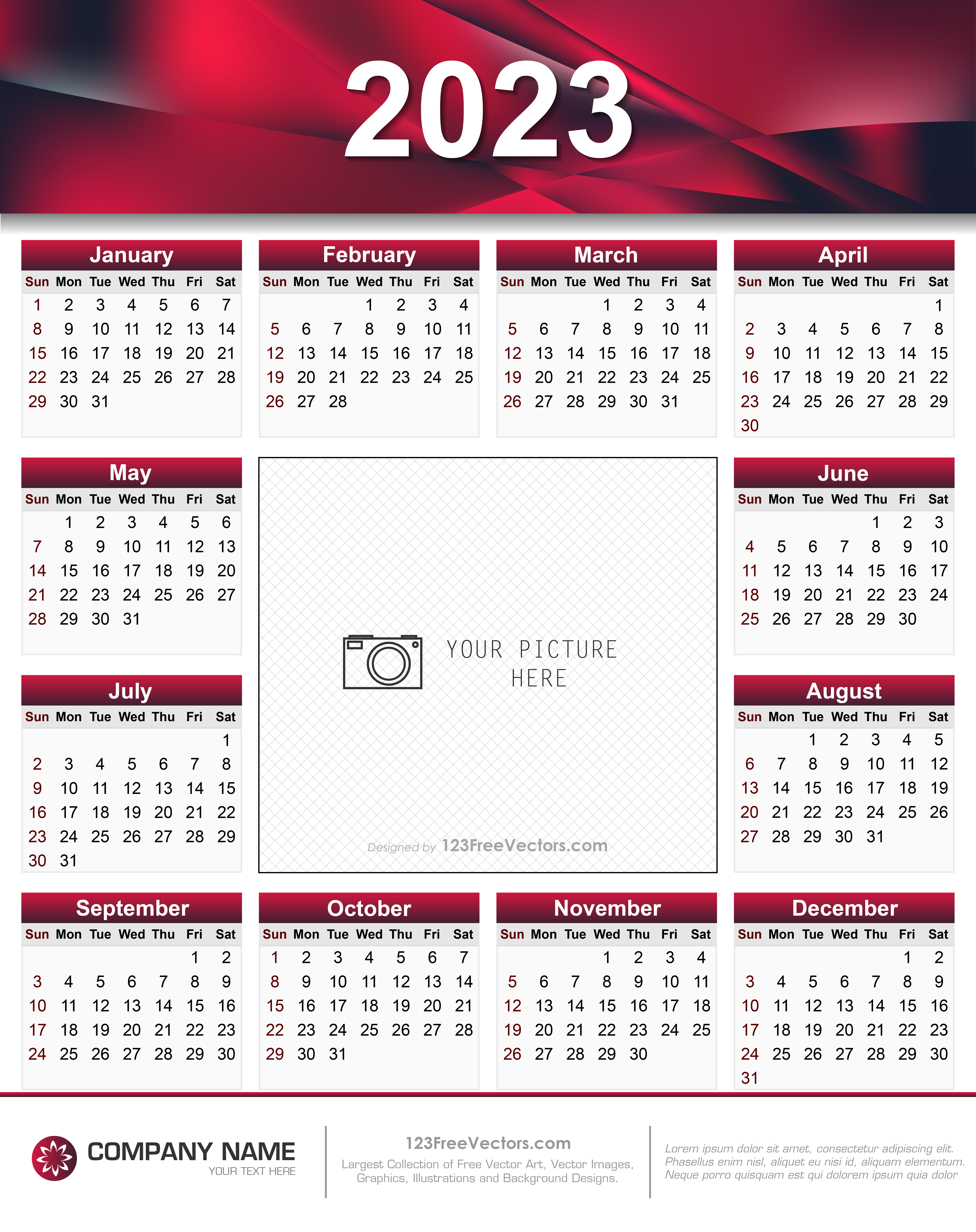 Free 2023 Calendar Printable